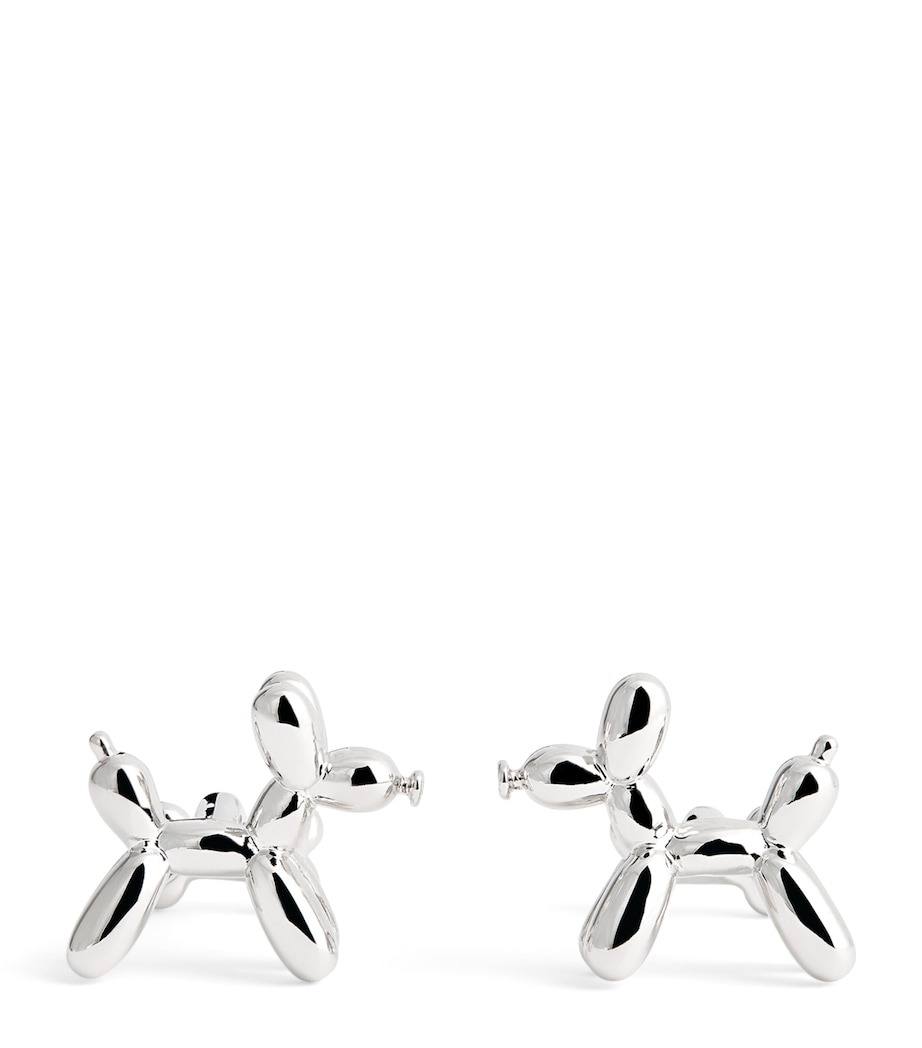 Babette Wasserman Rhoium-Plated Balloon Dog Cufflinks Rhodium Image 1
