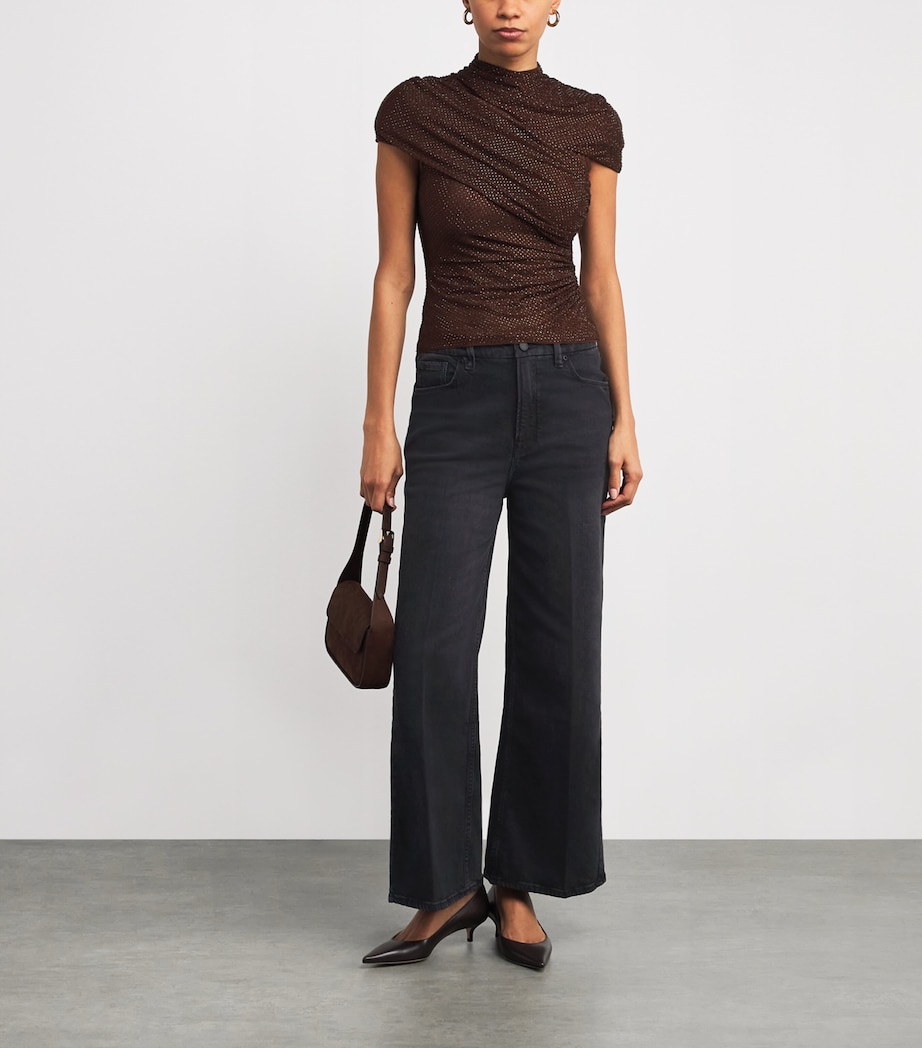 Good Skate Cropped Wide-Leg Jeans 407 BLACK Image 2