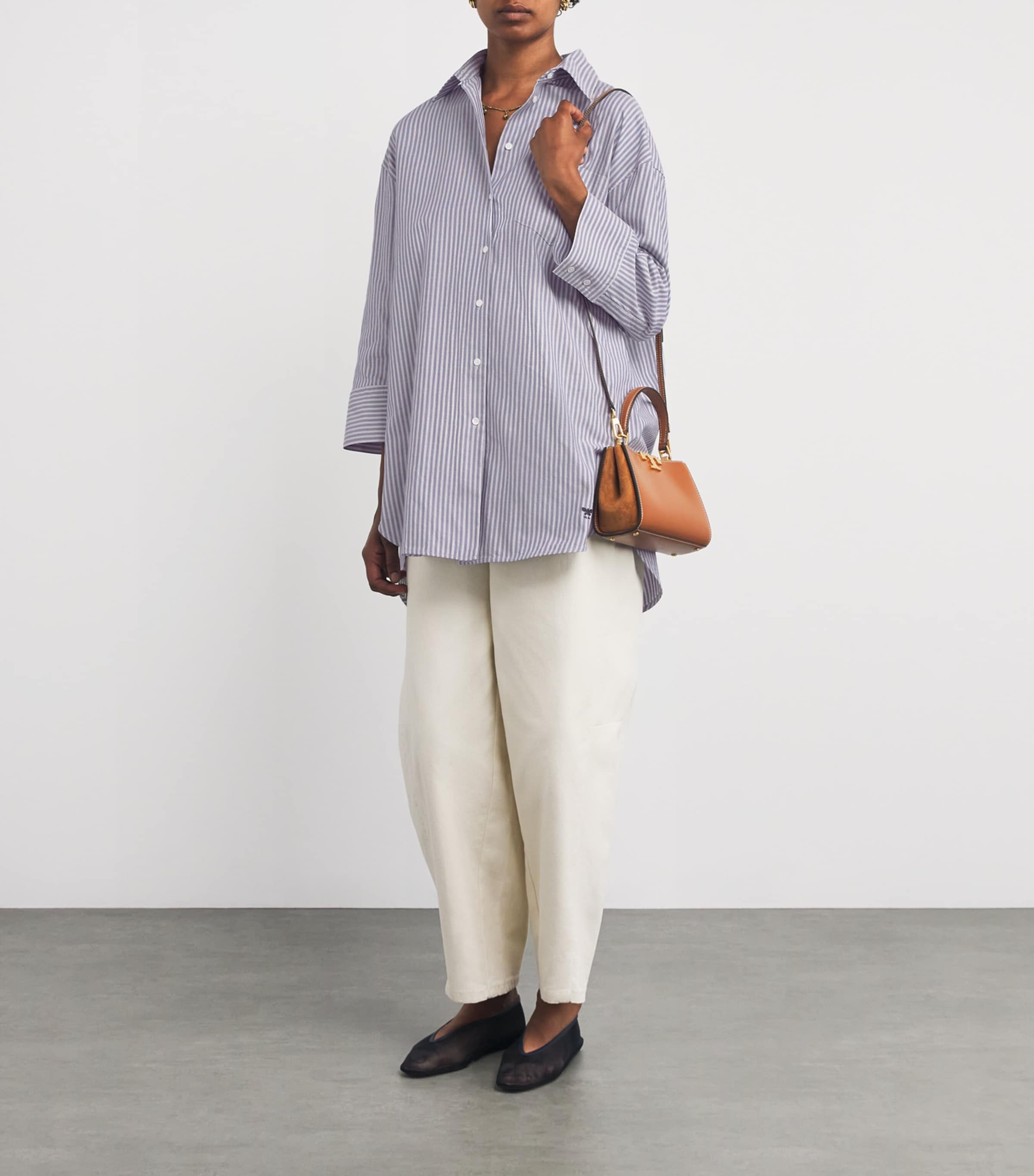 Cotton Stripe Oxford Shirt ULTRAMARINE Image 2