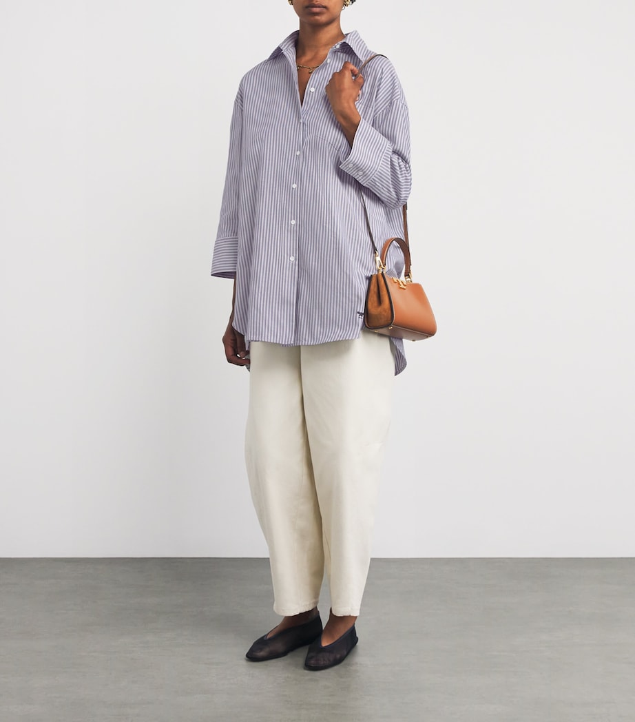 Cotton Stripe Oxford Shirt ULTRAMARINE Image 2