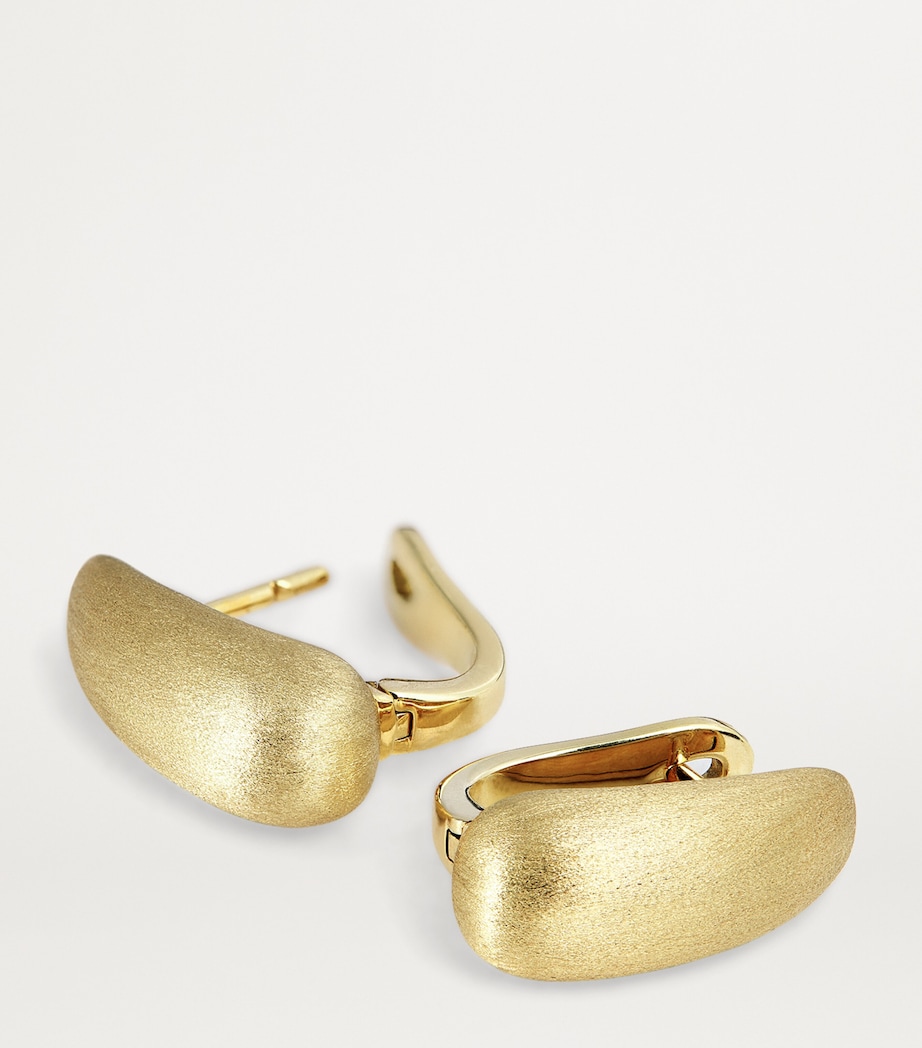 Yellow Gold Holly Huggie Earrings YELLOW GOLD Image 6