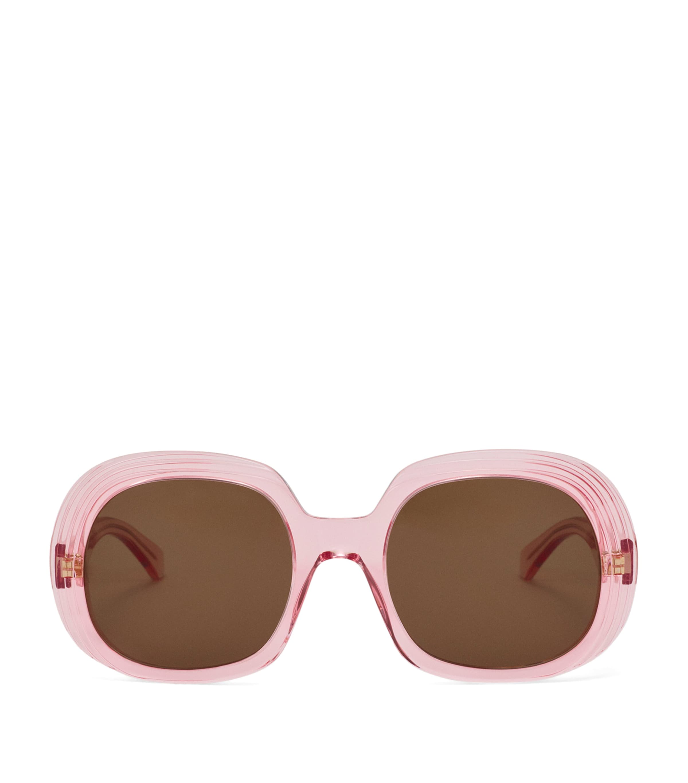 LOEWE Square Steps Sunglasses Transparent Pink Image 1