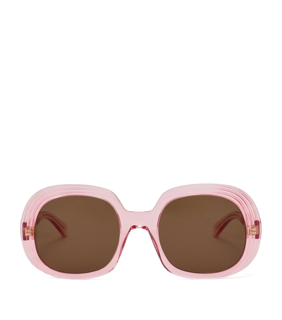 LOEWE Square Steps Sunglasses Transparent Pink Image 1