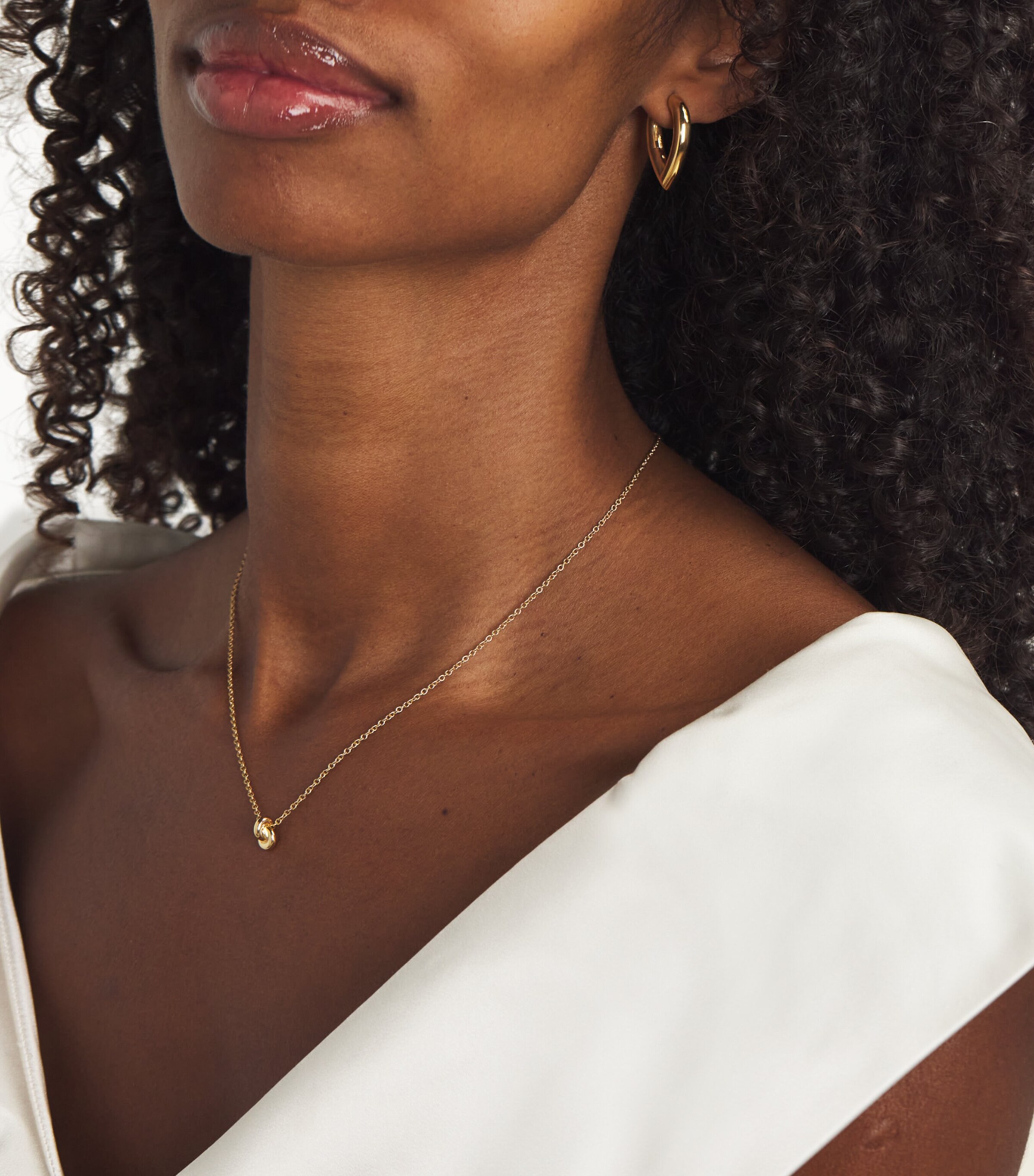 Medium Yellow Gold Drop Link Earrings YELLOW GOLD Image 5