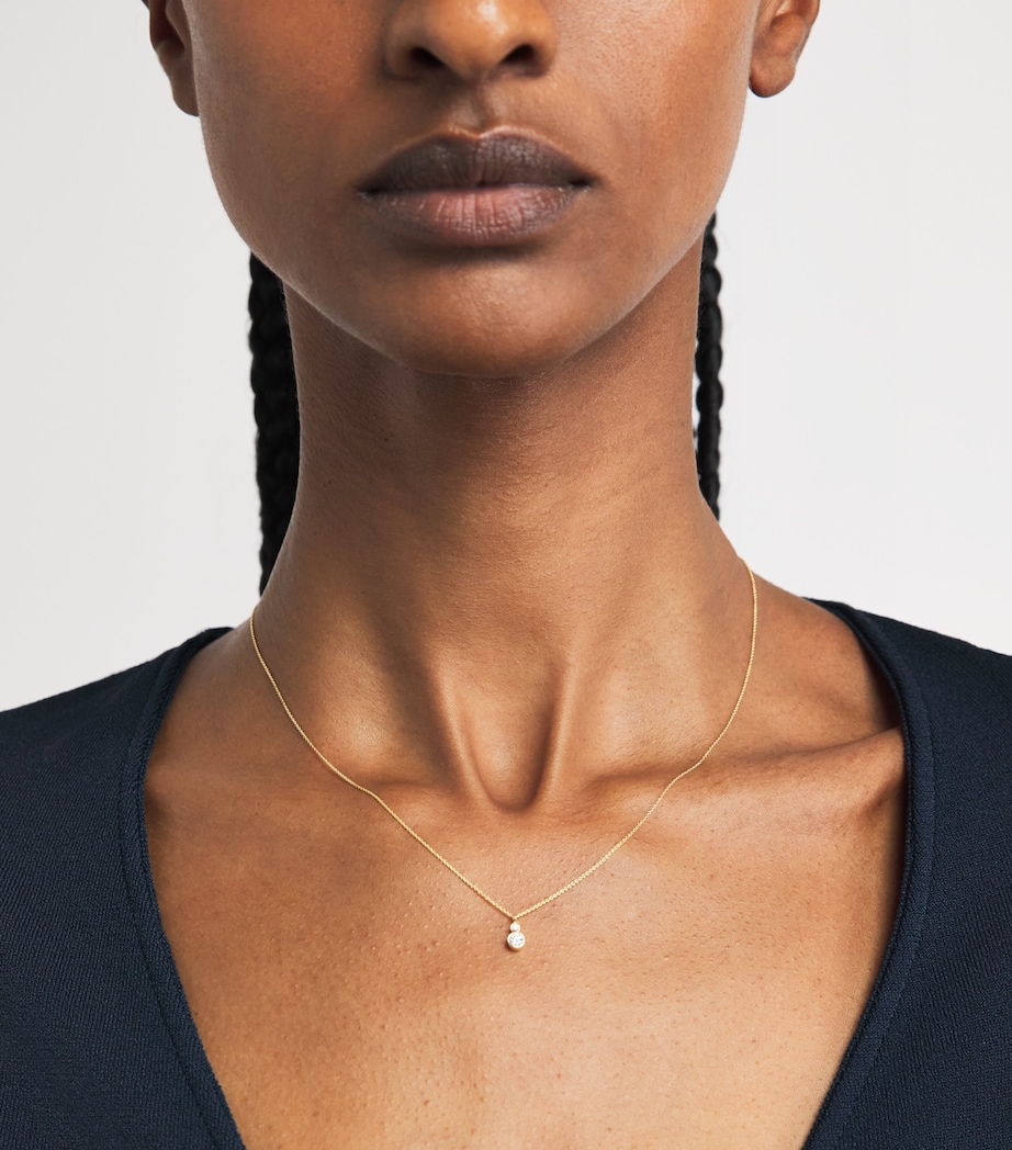 Sophie Bille Brahe Yellow Gold and Diamond Lou Simple Necklace Yellow Gold Image 2