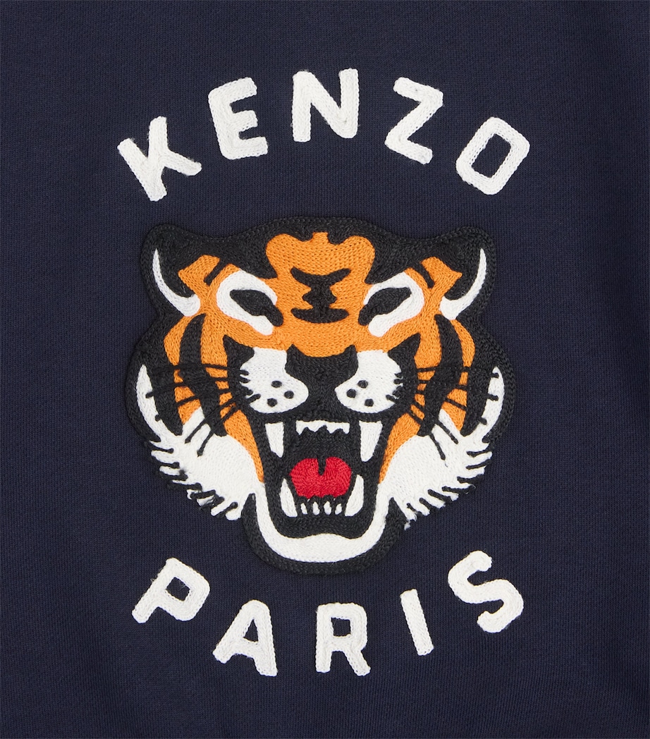 Kenzo Kids Cotton Tiger Sweatshirt (2-14 Years) Navy Image 3