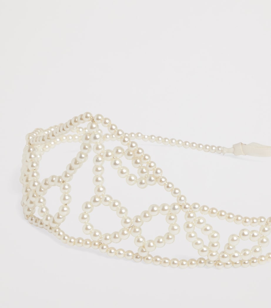Faux Pearl Tiara ECRU Image 2