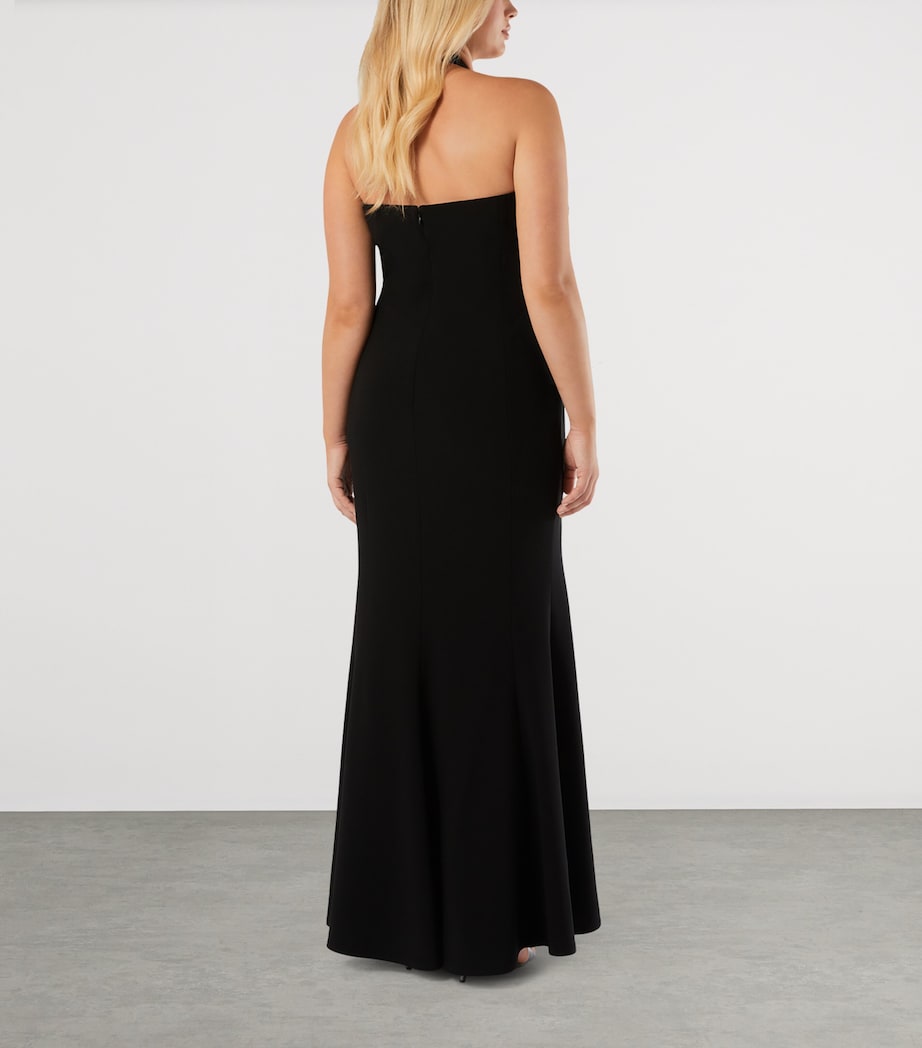 Marina Rinaldi Womens Embellished Halterneck Maxi Dress and Cape Black Image 4
