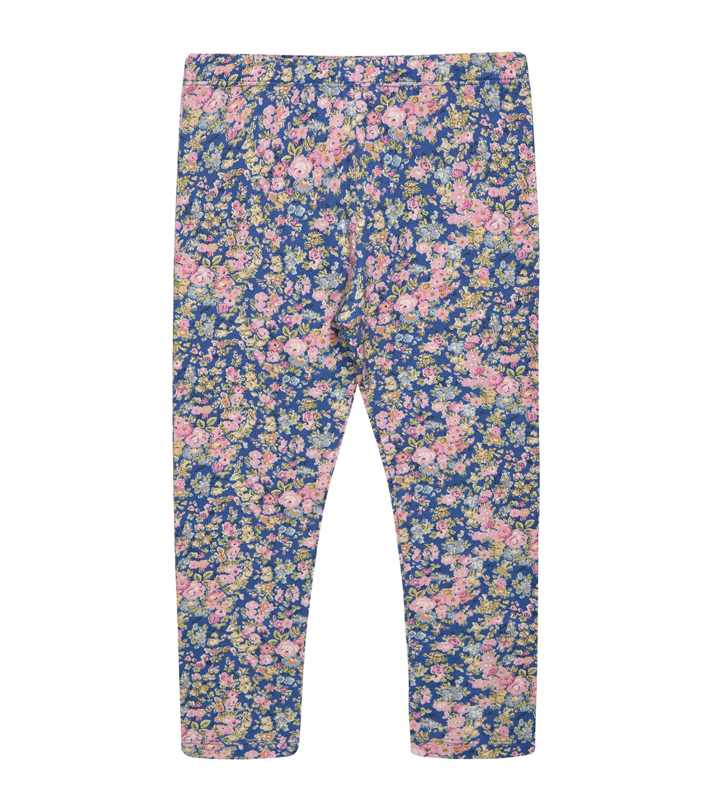 Trotters Tatum Floral Leggings (6-11 Years) Blue Image 1