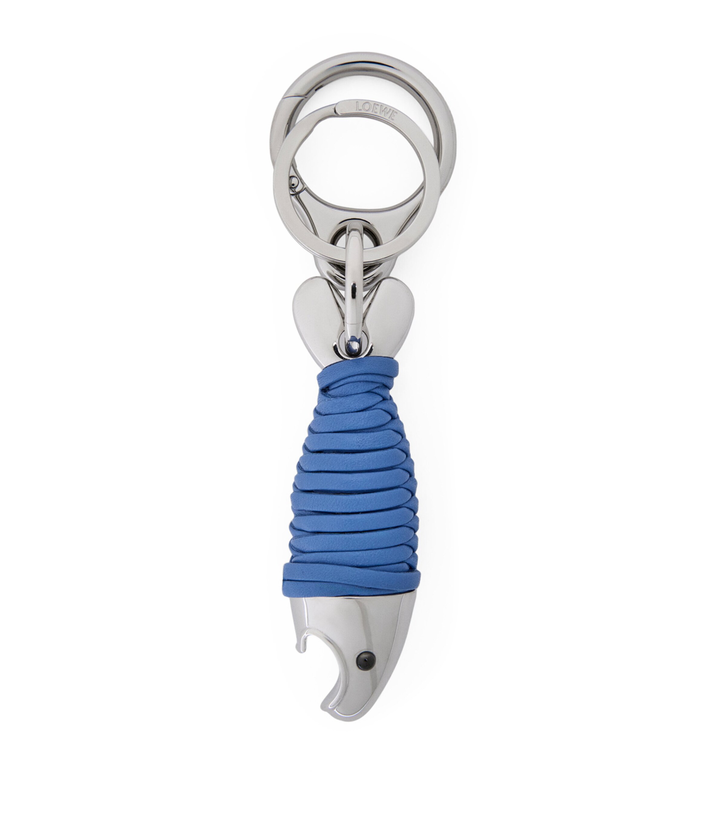 LOEWE Fish Bottle-Opener Keyring Silver/seaside Blue Image 1
