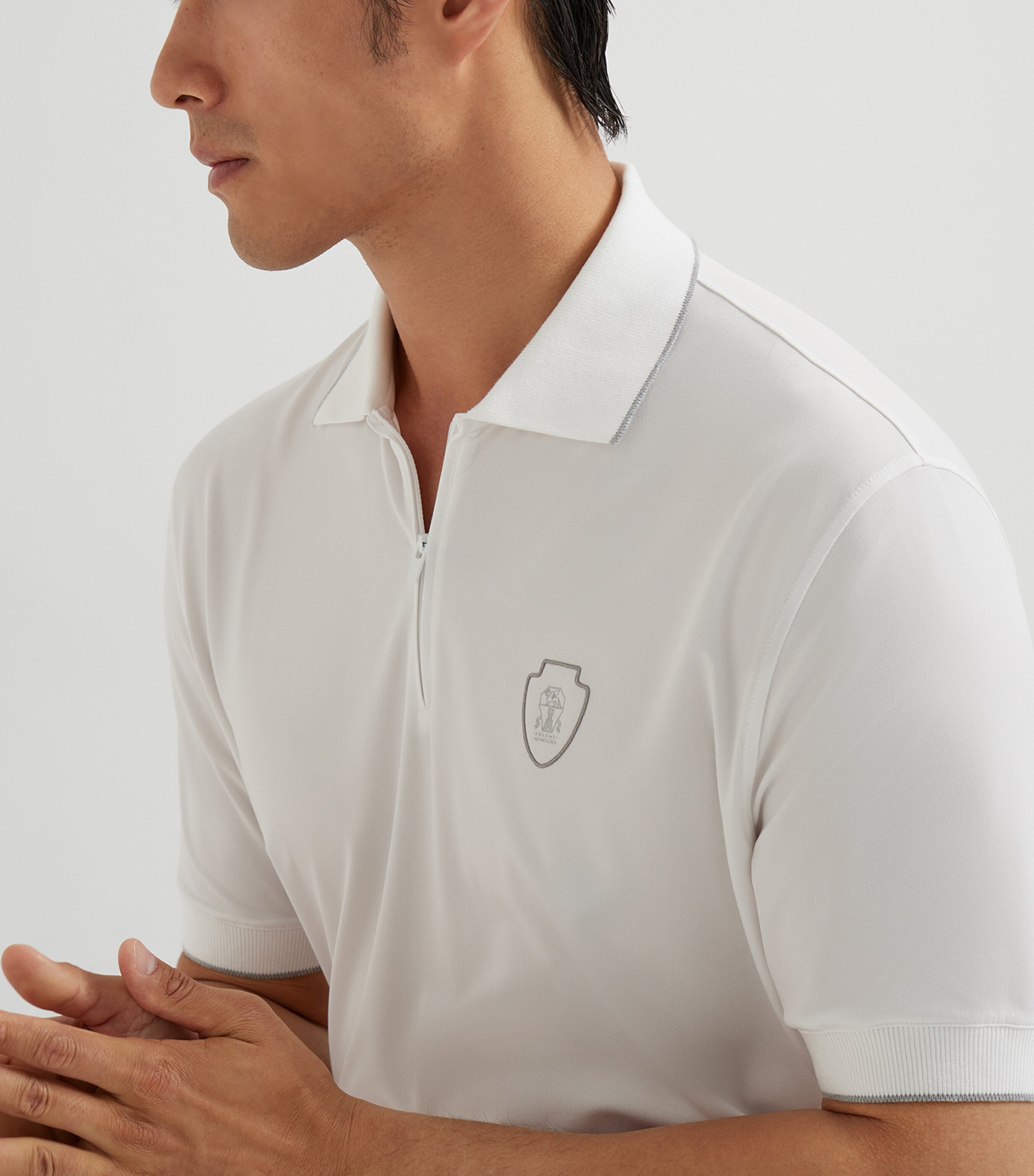 Zipped Logo Polo Shirt CCS47 Image 6