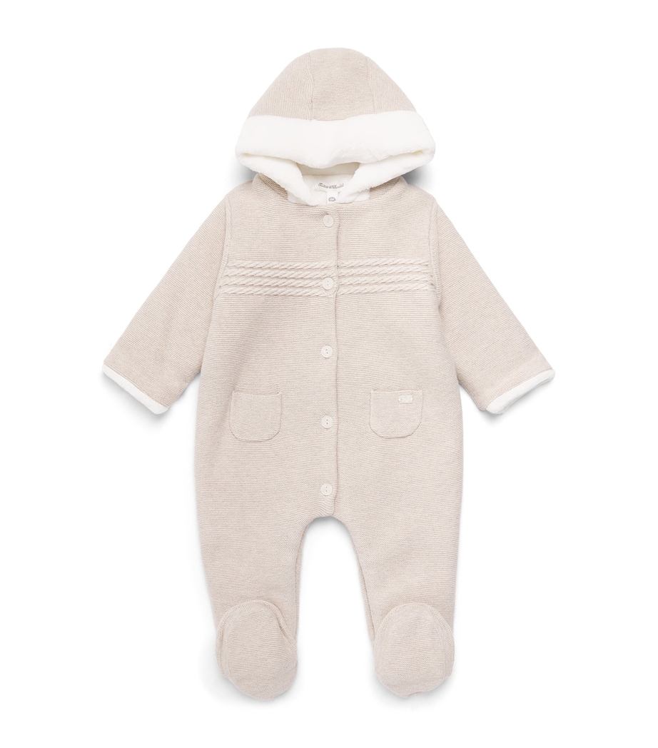 Tartine et Chocolat Cotton-Blend All-In-One (1-18 Months) Chiné Image 1