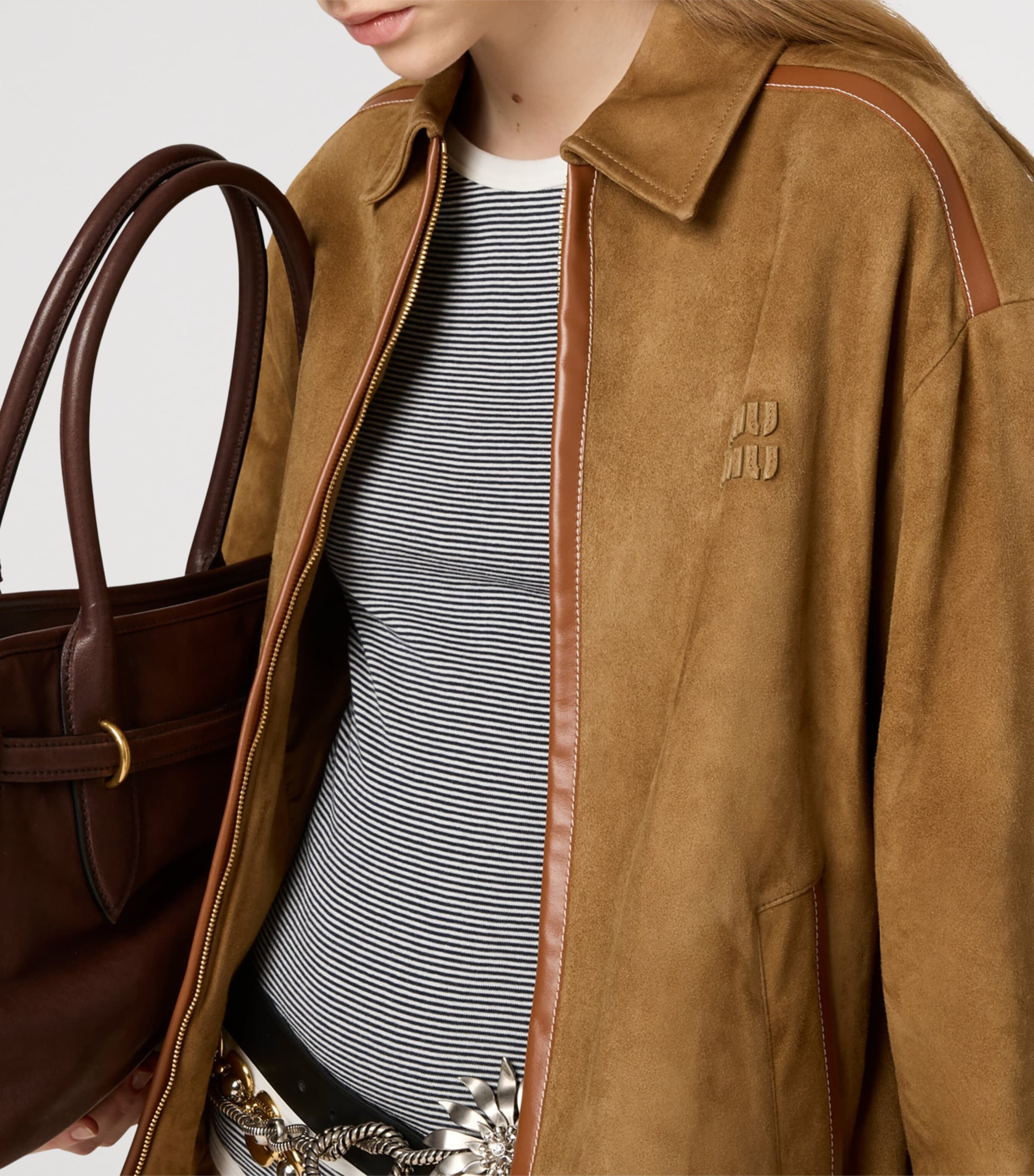 Suede Blouson Jacket F0JRS Image 5