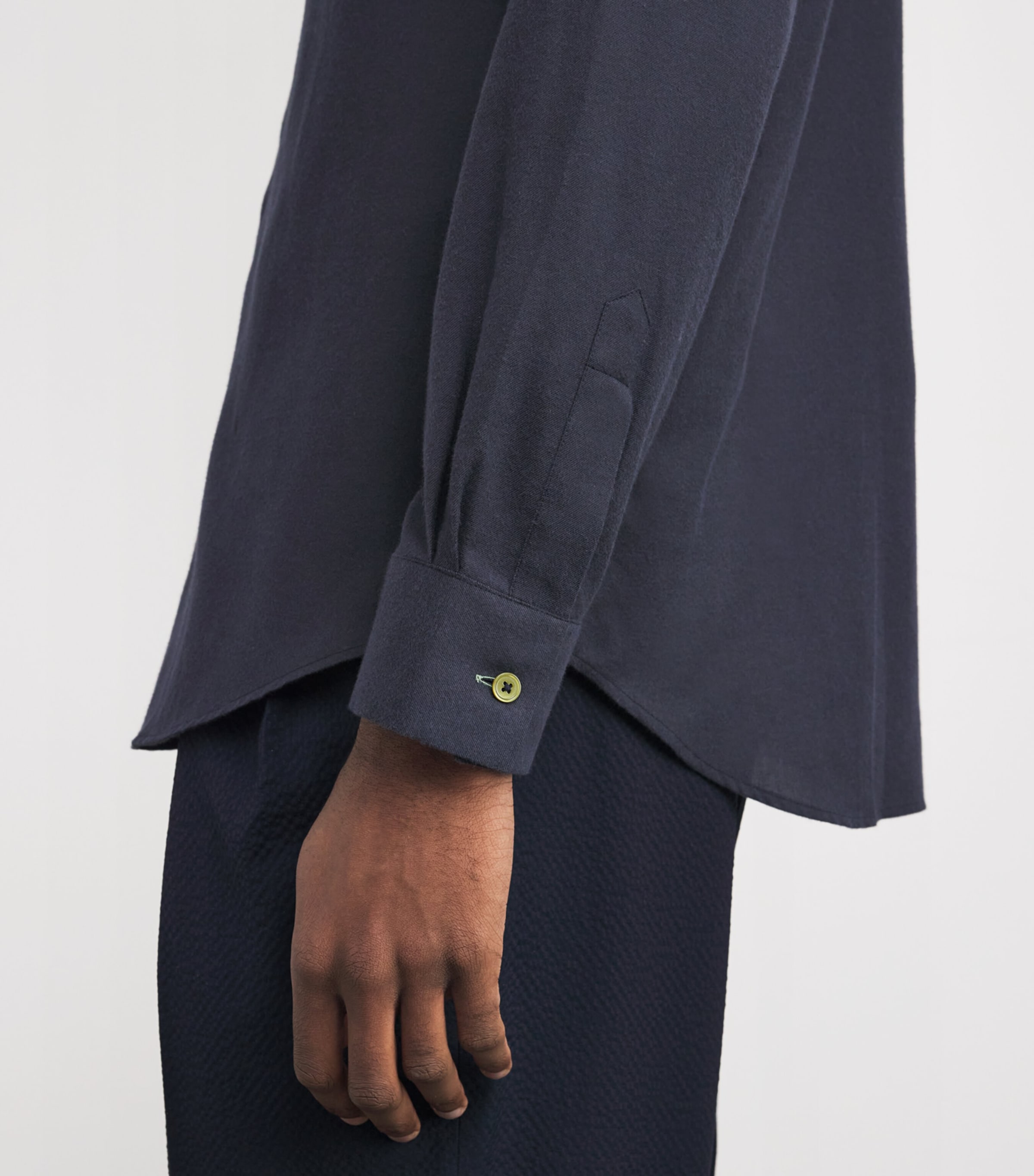 Brushed Cotton Shirt 76_SLATE Image 6