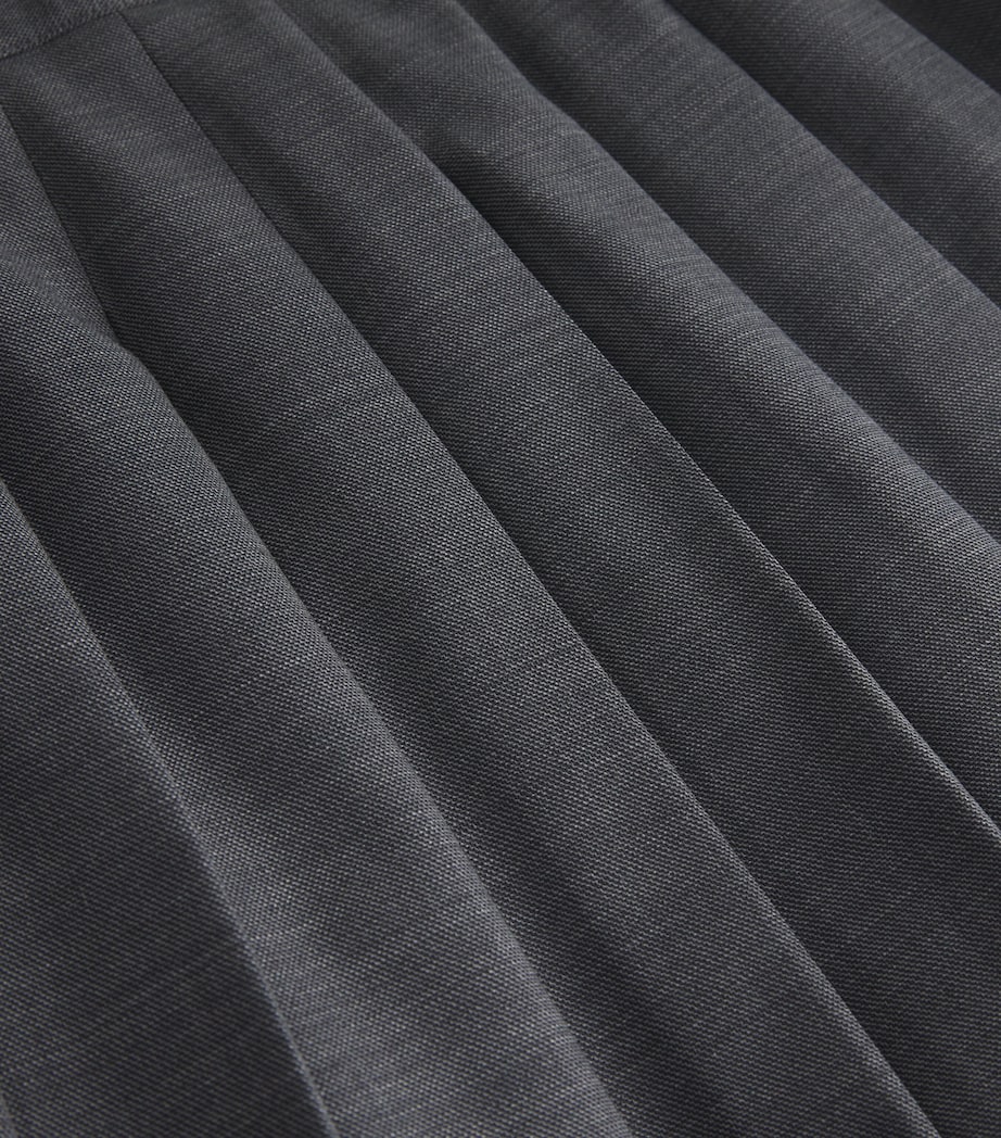 Wool-Blend Pleated Mini Skirt ANTHRACITE Image 5