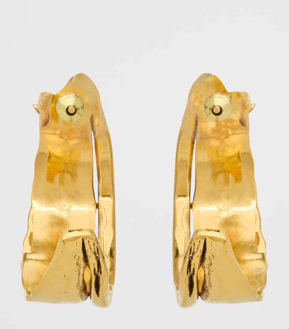 Textured Cassandre Hoop Earrings 7005 Image 2