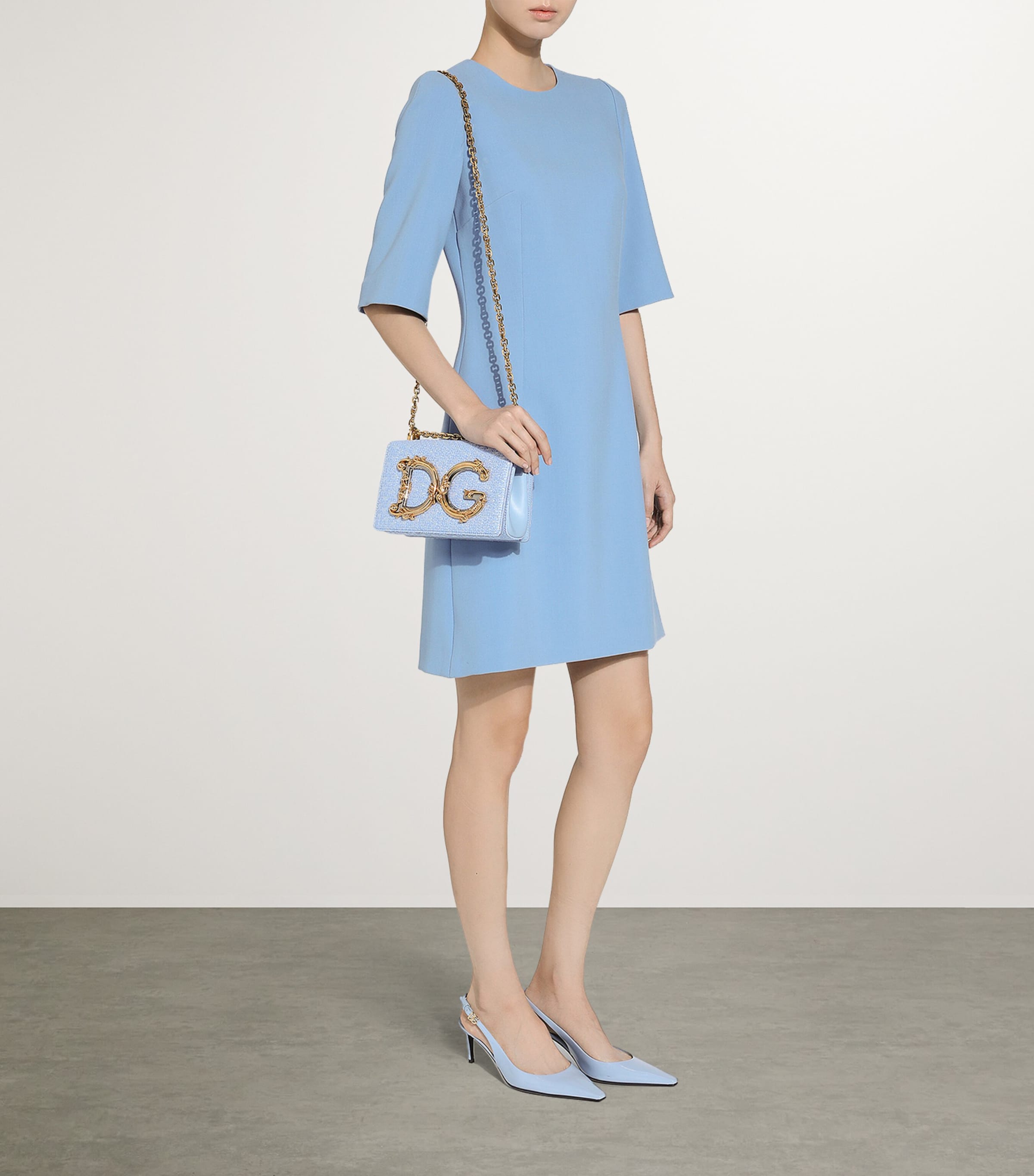 Medium Bouclé DG Girls Shoulder Bag 80789- ZUCCHERO Image 3