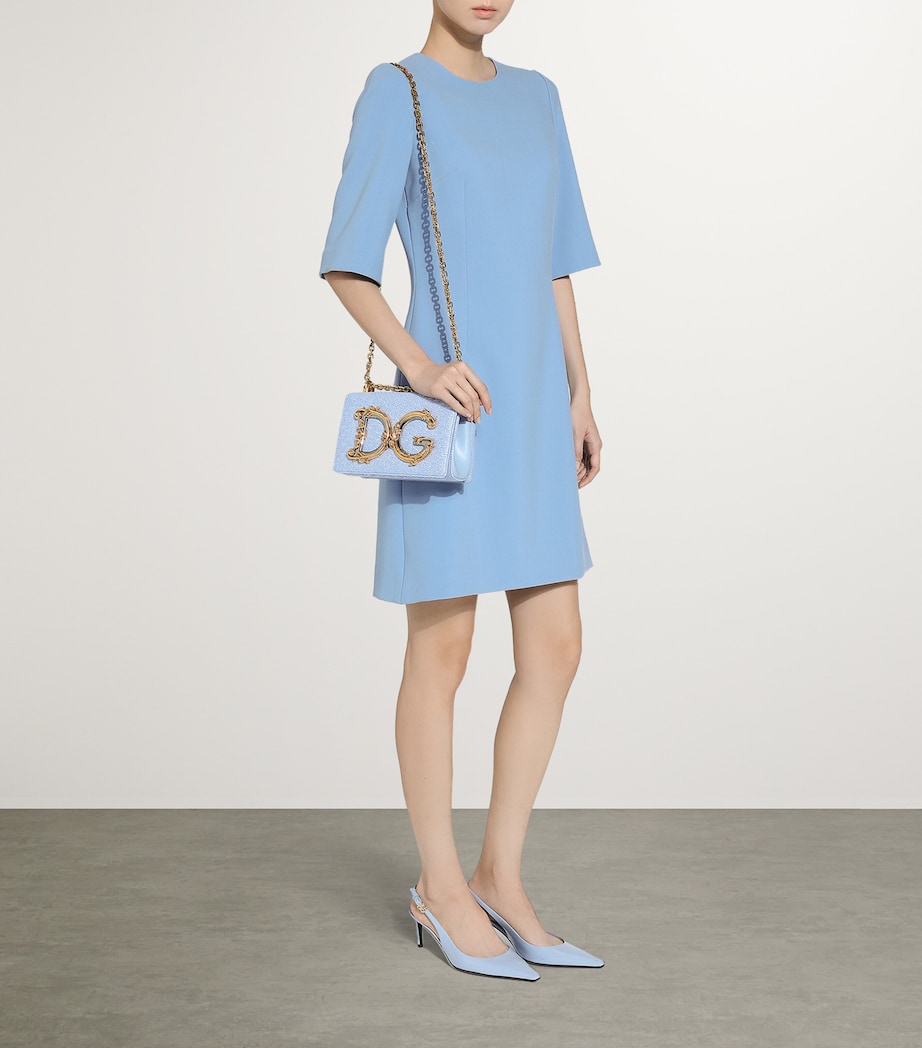 Medium Bouclé DG Girls Shoulder Bag 80789- ZUCCHERO Image 3