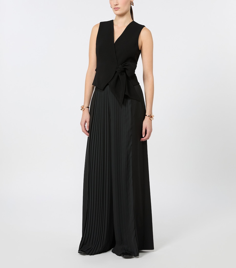 Max Mara Womens Belted Waistcoat Black Image 2