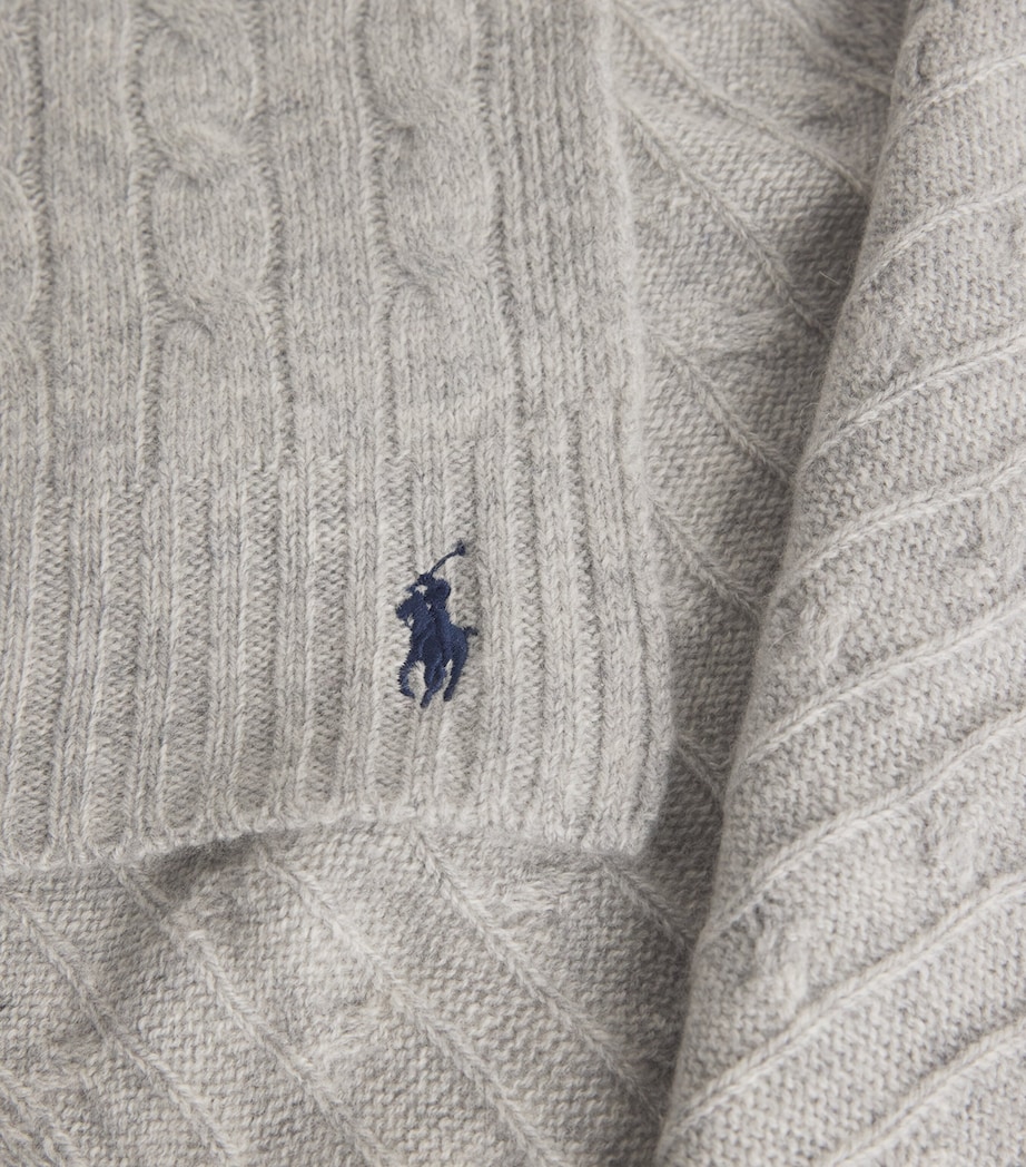 Wool-Cashmere Pony Scarf SOFT GREY Image 5