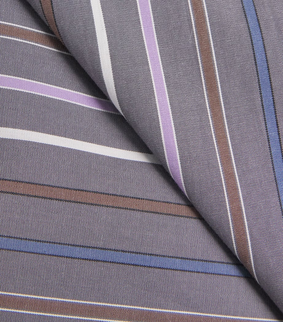 Lavallière-Neck Stripe Shirt MULTICOLORED Image 5