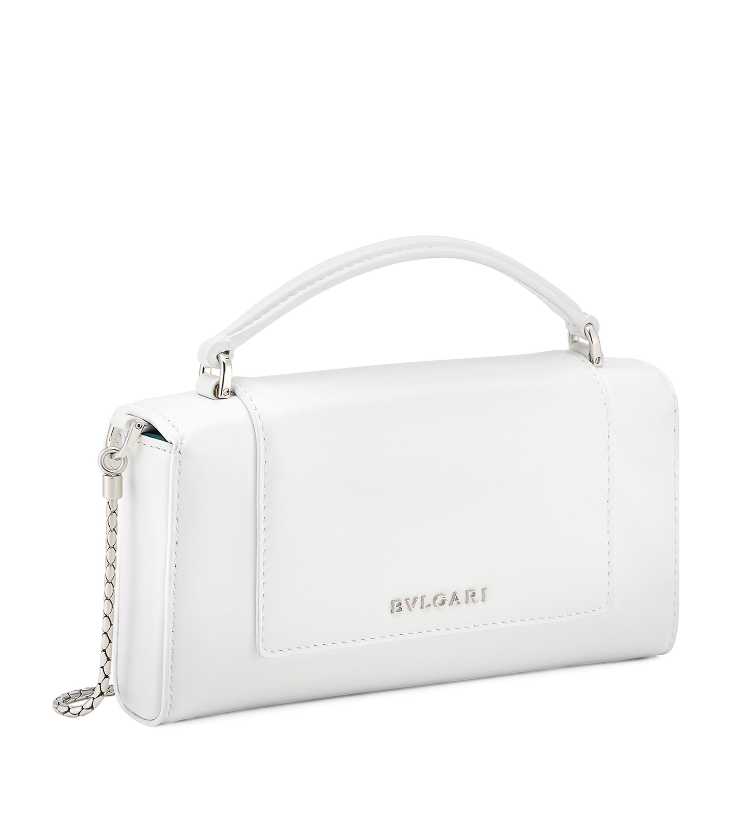 Bvlgari Serpenti Forever Cross-Body Phone Bag White Image 4