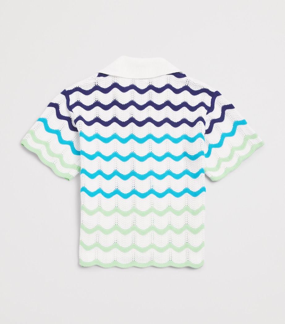 Casablanca Kids Cotton Crochet Chevron Shirt (3-14 Years) Image 2