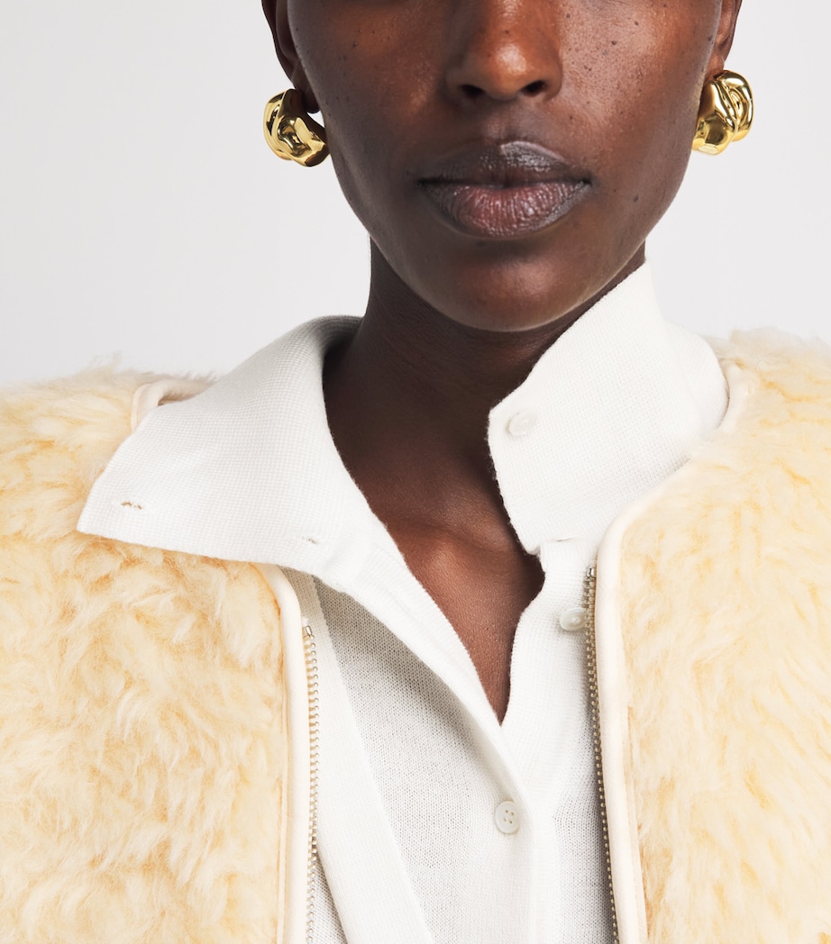 Source Unknown Womens Layered Fabbie Cardigan Ivory Image 3