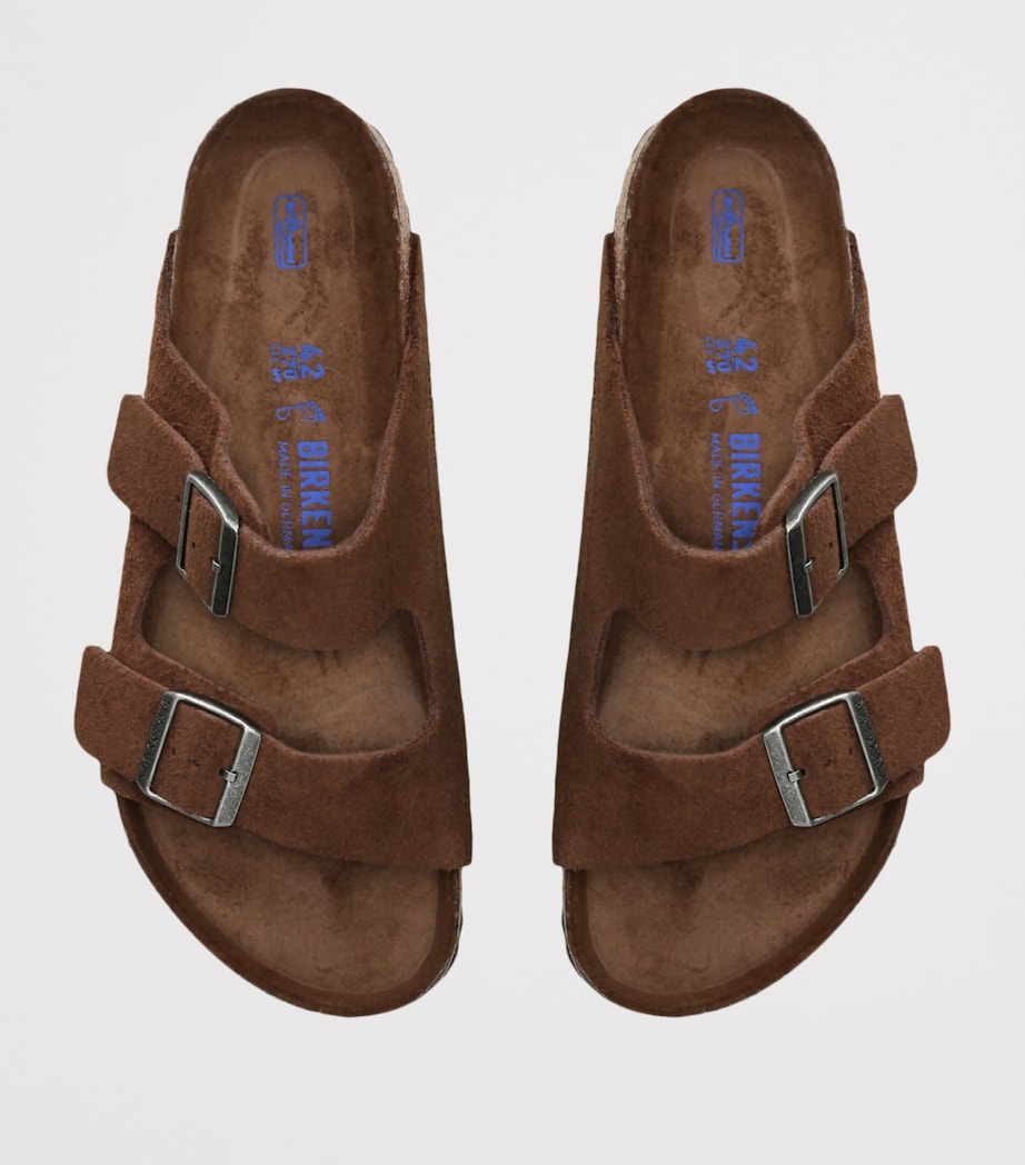 Birkenstock Suede Arizona Sandals Dark Brown Image 4