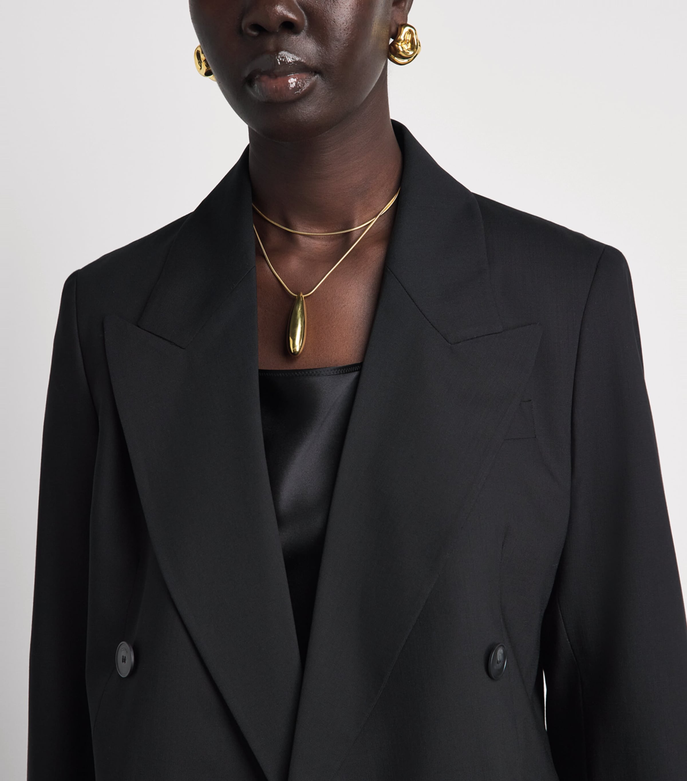 Joseph Womens Wool-Blend Jaden Blazer Black Image 3
