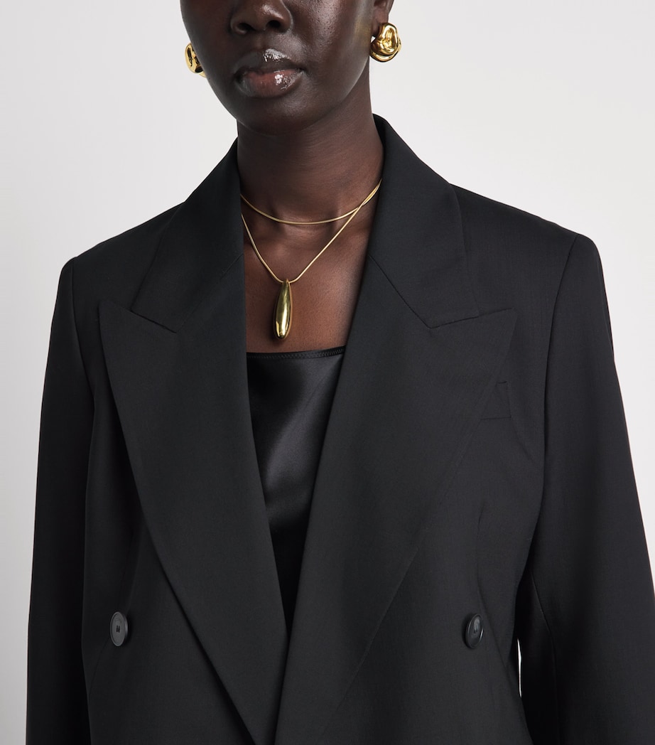 Joseph Womens Wool-Blend Jaden Blazer Black Image 3