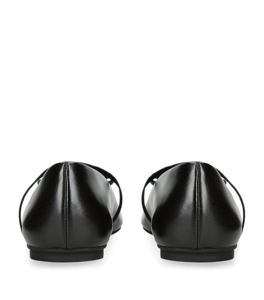 Leather Zina Ballet Flats BLACK Image 2