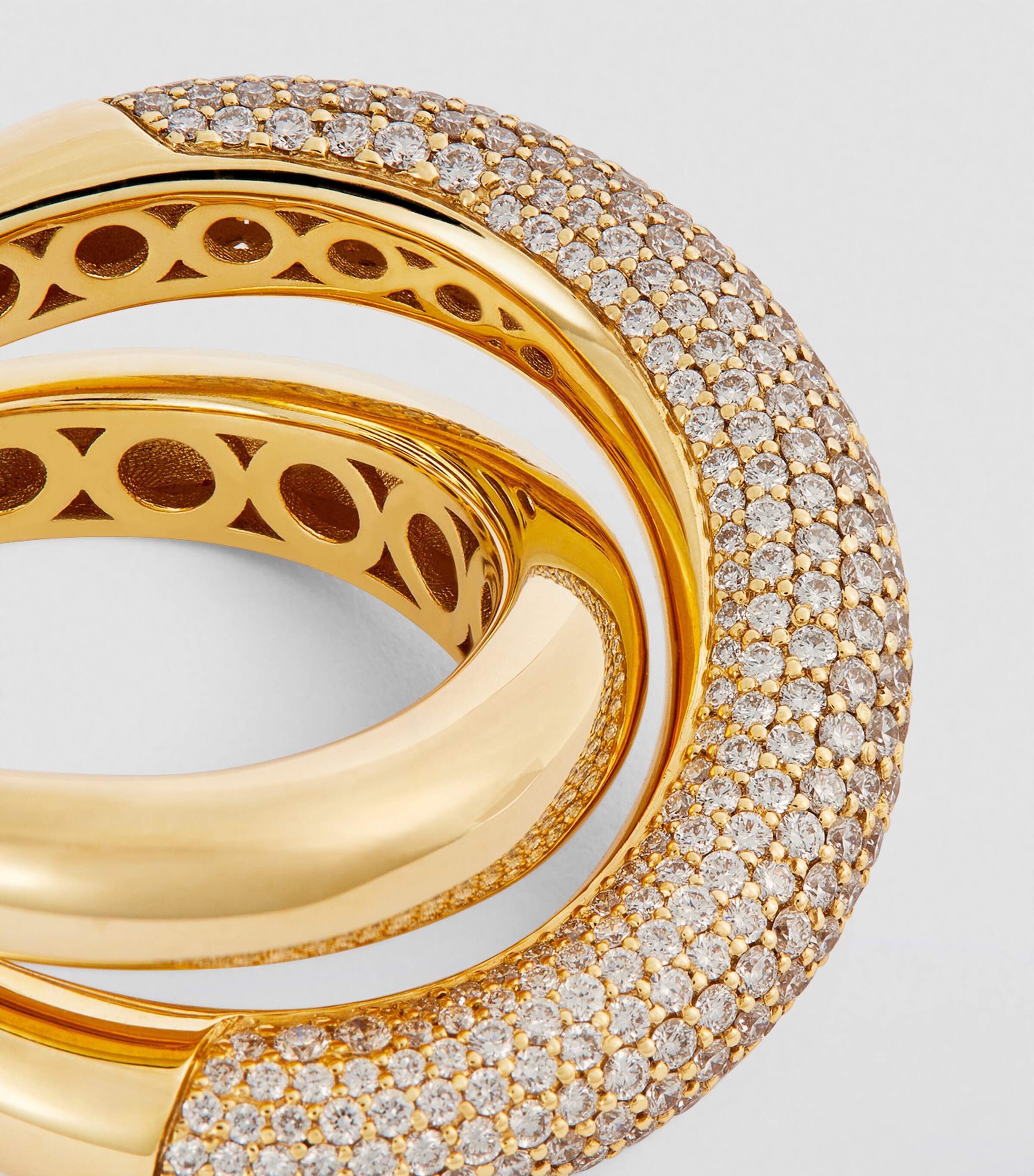 Yellow Gold and Diamond Loop Ring (Size 56) YELLOW GOLD Image 7