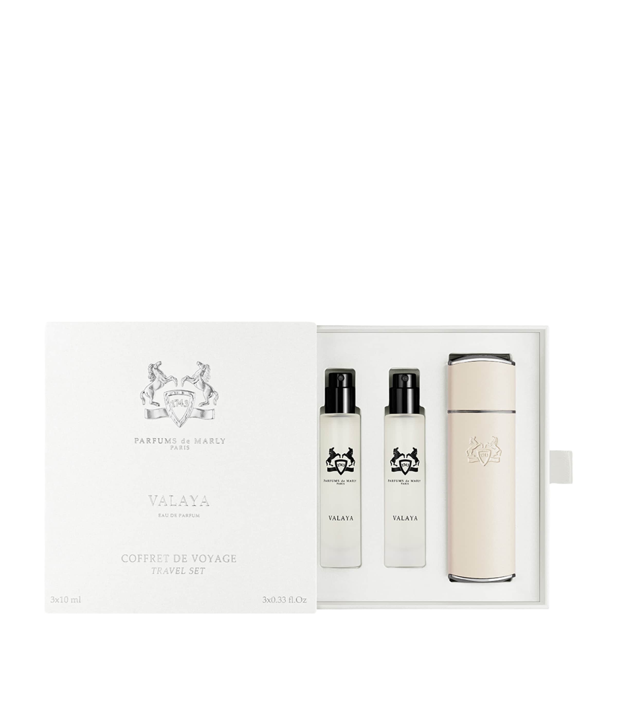 Parfums de Marly Valaya Eau De Parfum Sprays and Case Travel Set (3 x 10ml) | Perfume | Womens Perfume | Beauty Gift Sets | Perfume Gift Sets | Womens | Designers | Parfums De Marly Parfums de Marly Valaya Eau De Parfum Sprays and Case Travel Set (3 x 10ml) | Perfume | Womens Perfume | Beauty Gift Sets | Perfume Gift Sets | Womens | Designers | Parfums De Marly