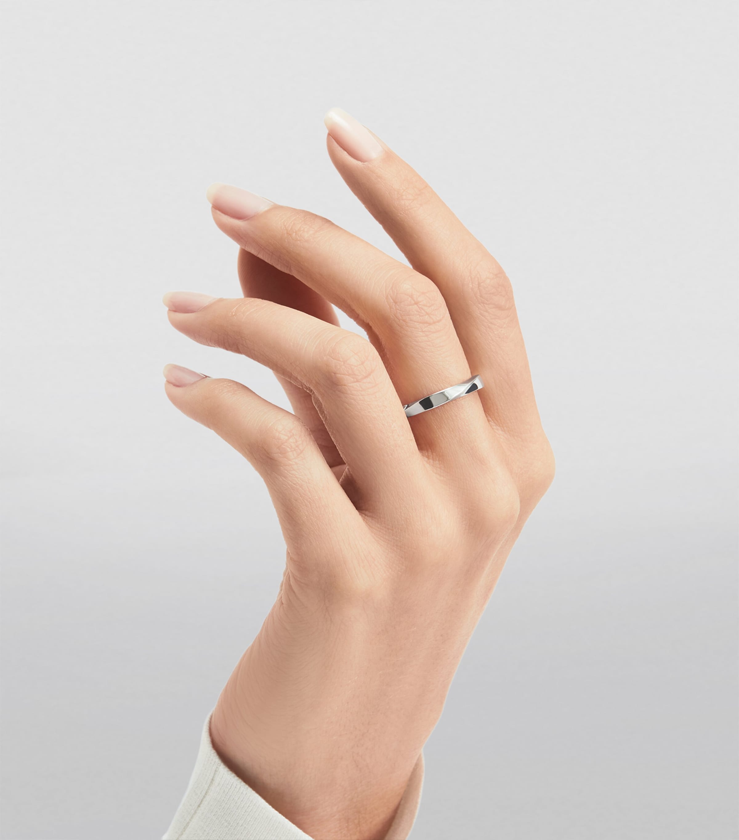 White Gold Spiral RIng WHITE GOLD Image 3