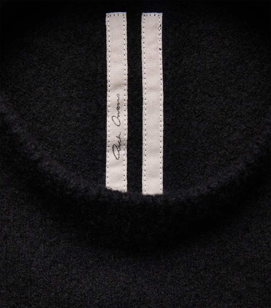 Rick Owens Mens Cashmere-Blend Crew-Neck Sweater Black Image 6