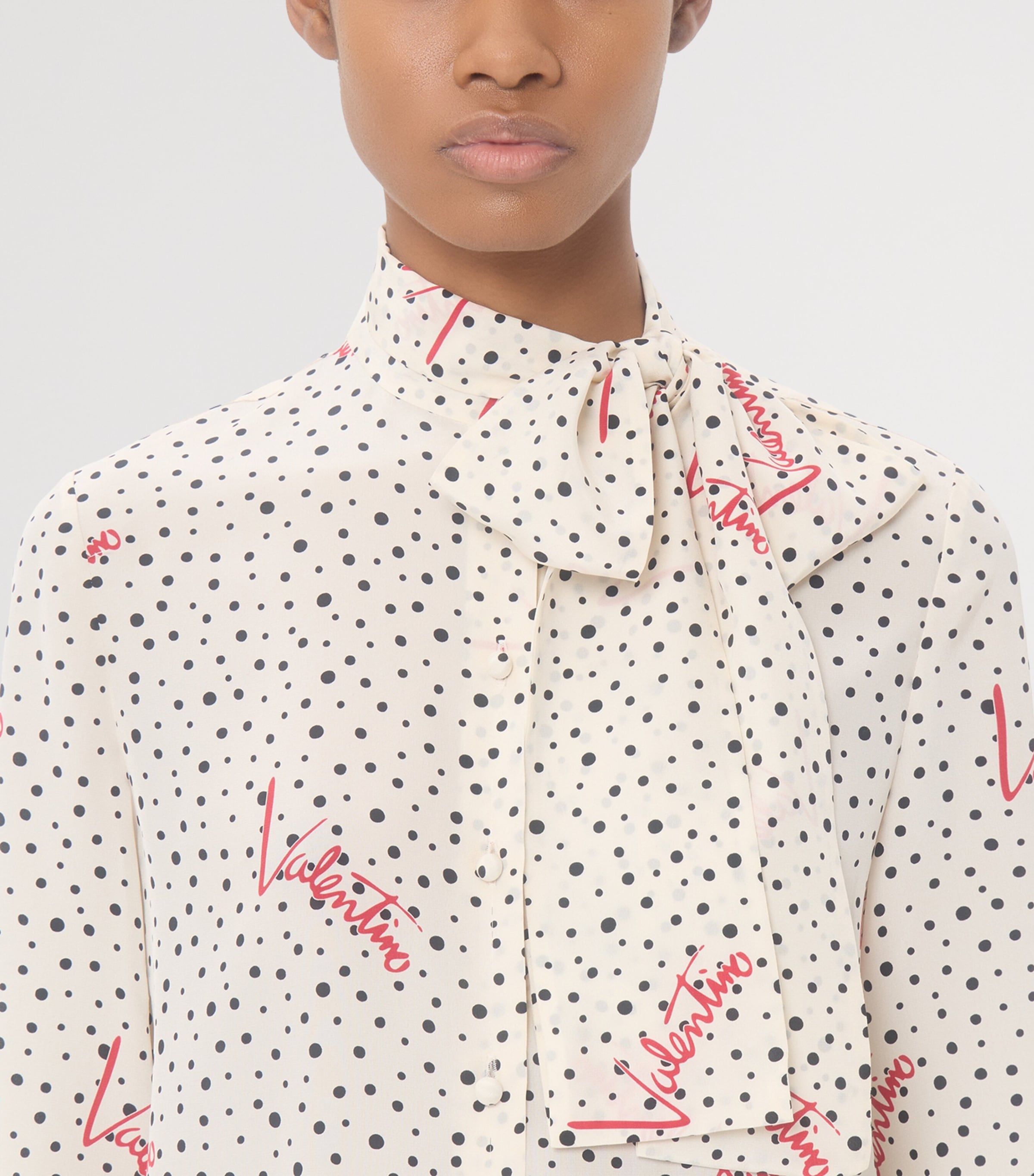 Valentino Womens Silk Plus De Pois Blouse Image 6