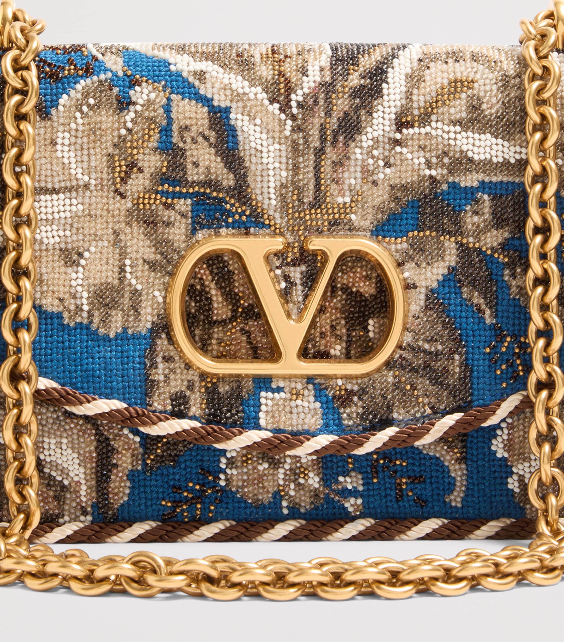 Silk Embellished Vain Shoulder Bag N96 Image 5