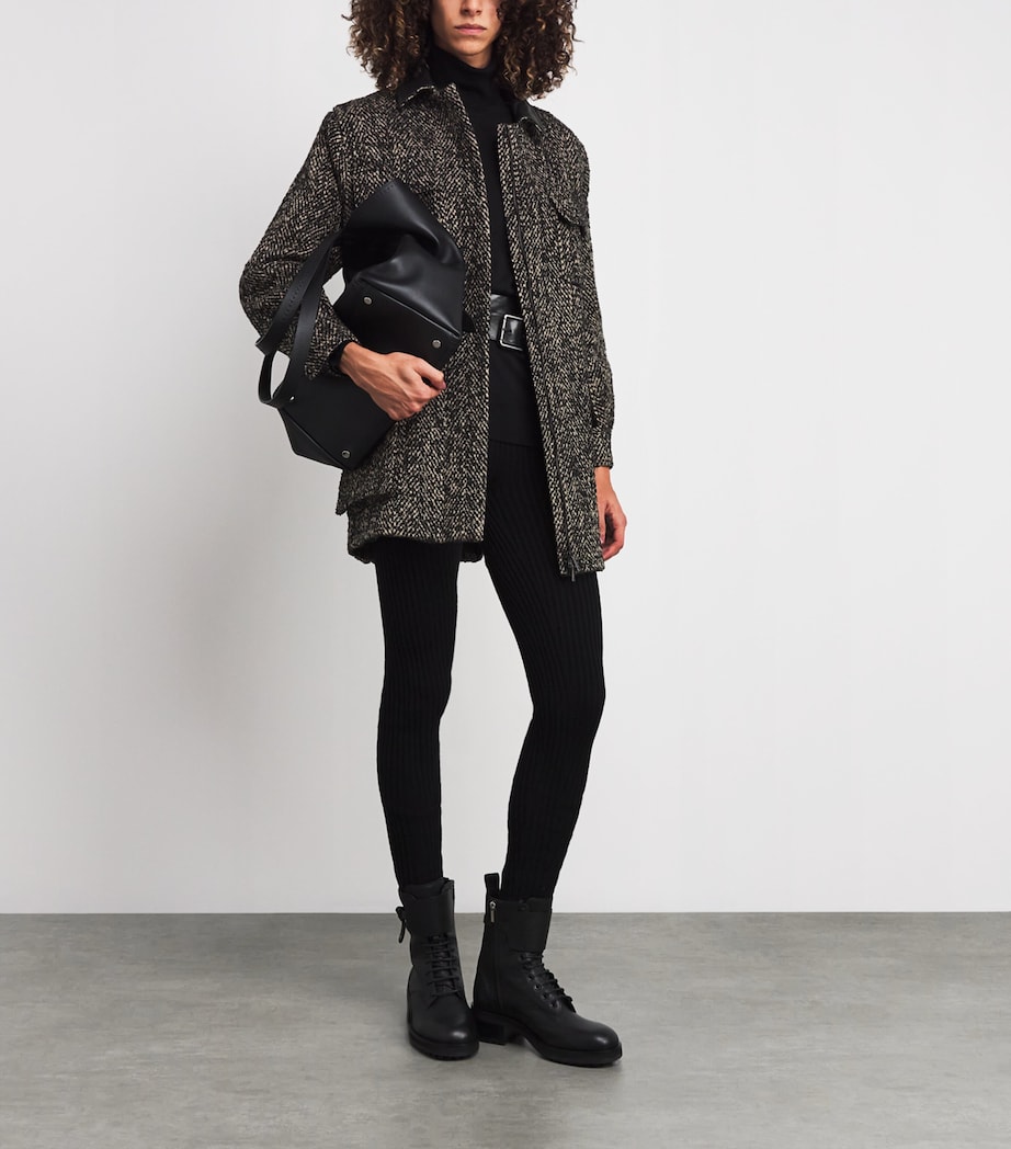 Virgin Wool-Blend Coat BROWN Image 2