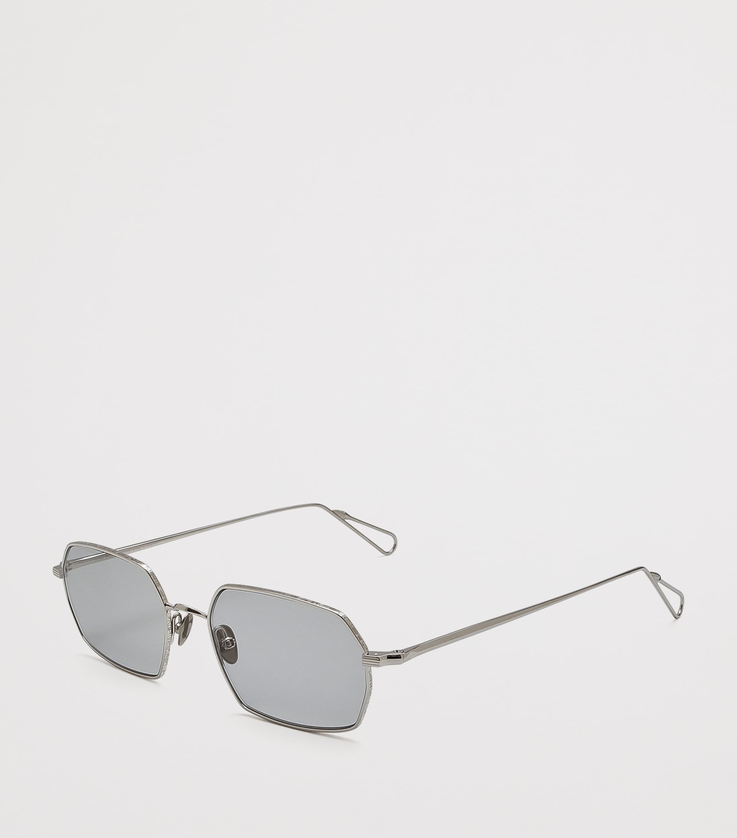 Ahlem Colisée Rectangle Sunglasses White Gld/ Ash Grey Image 2