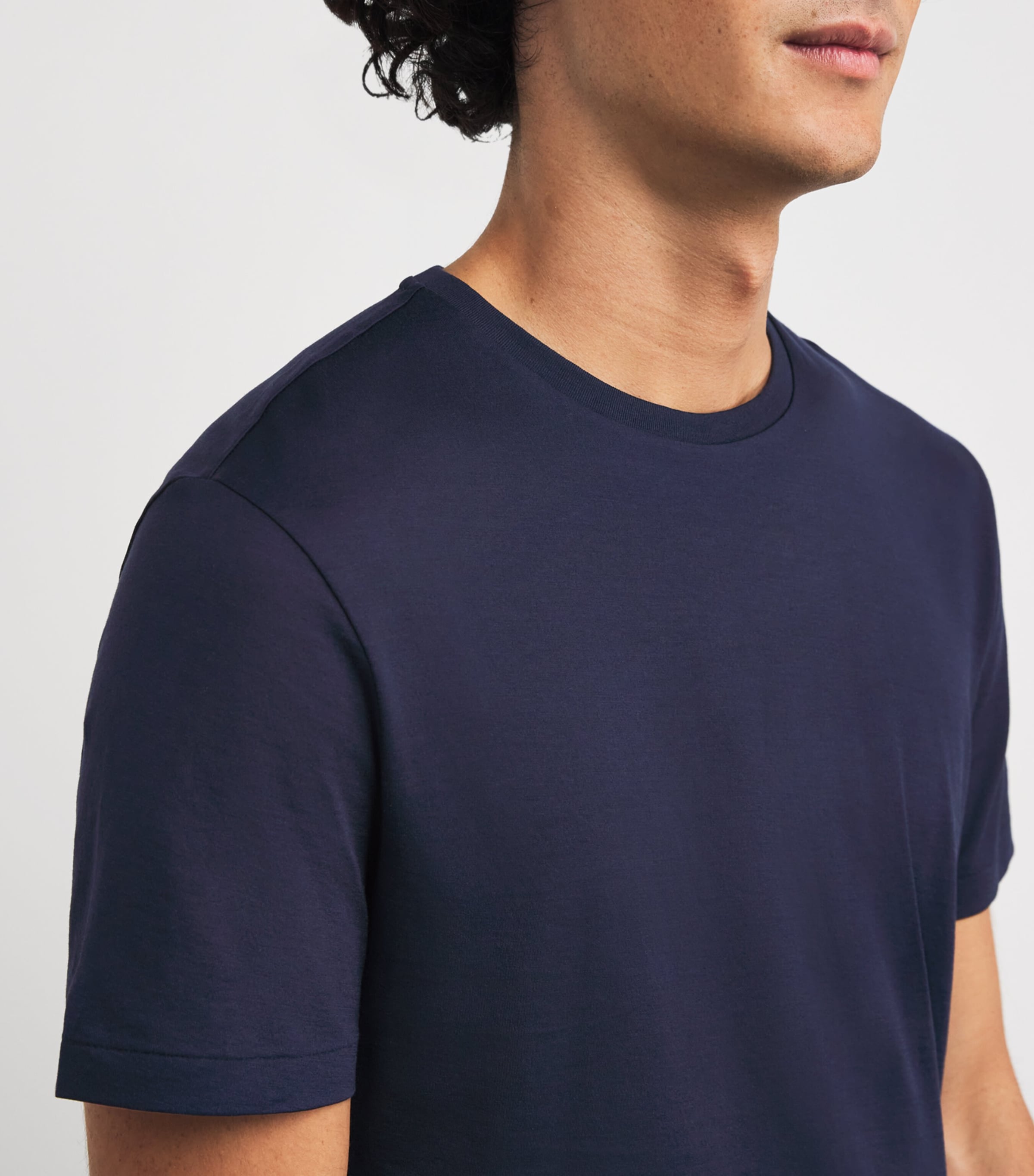 Cotton Interlock T-Shirt  CHAIRMAN NAVY Image 6