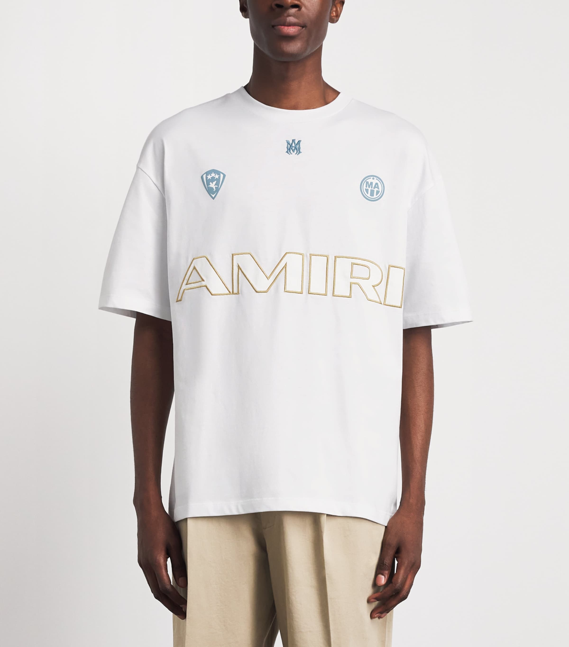 AMIRI Mens Cotton Sport 94 T-Shirt White Image 4