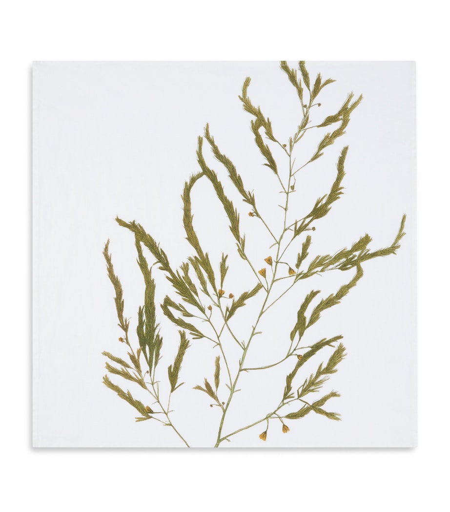 Set of 6 Linen Gastronomic Herb Garden Napkins (50cm x 50cm) GREEN Image 4