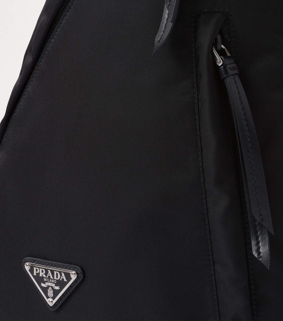 Re-Nylon and Leather Backpack F0002 Image 8