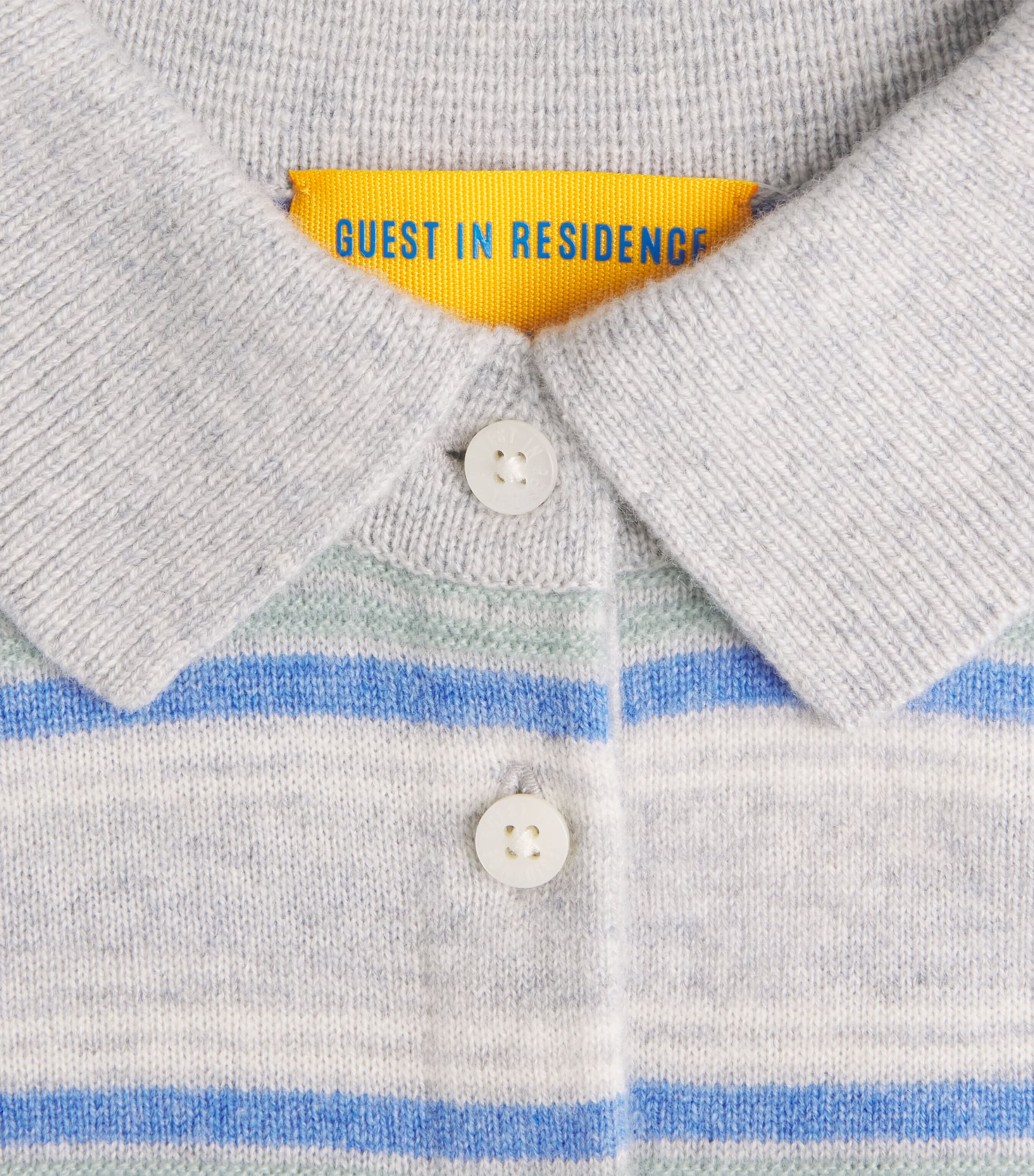 Guest In Residence Womens Cashmere Collegiate Stripe Sweater Stone Combo Stocom Image 6
