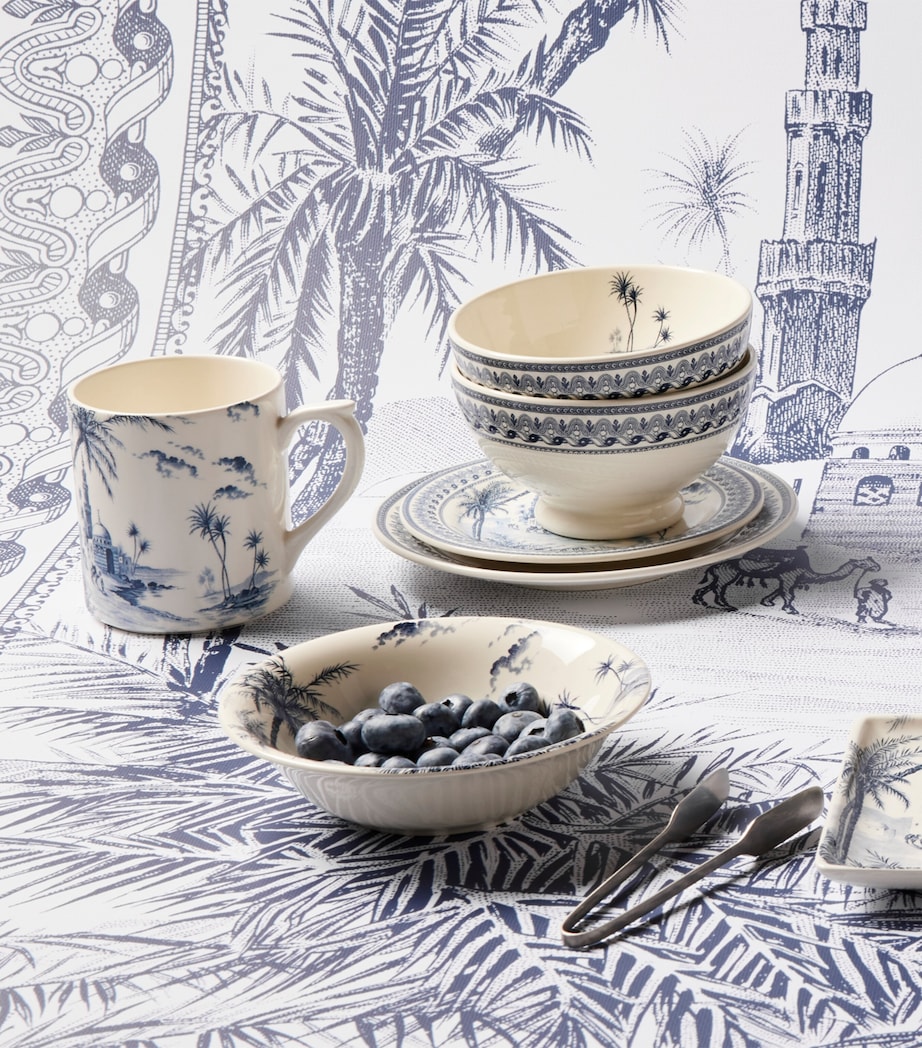 Set of 4 Ceramic Dépareillé Cereal Bowls (16.5cm) BLUE Image 3