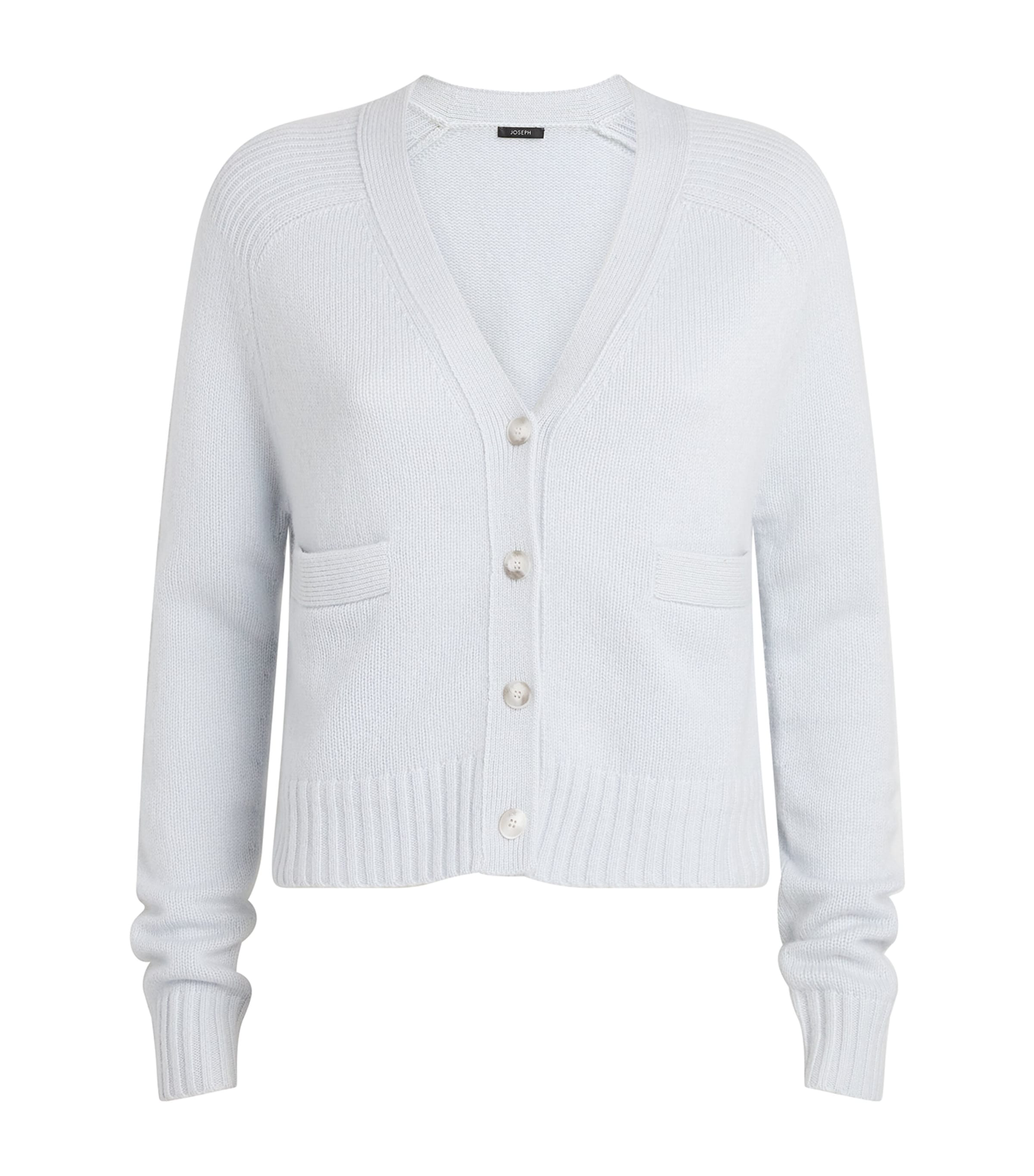 Joseph Open Cashmere V-neck Cardigan In Blue
