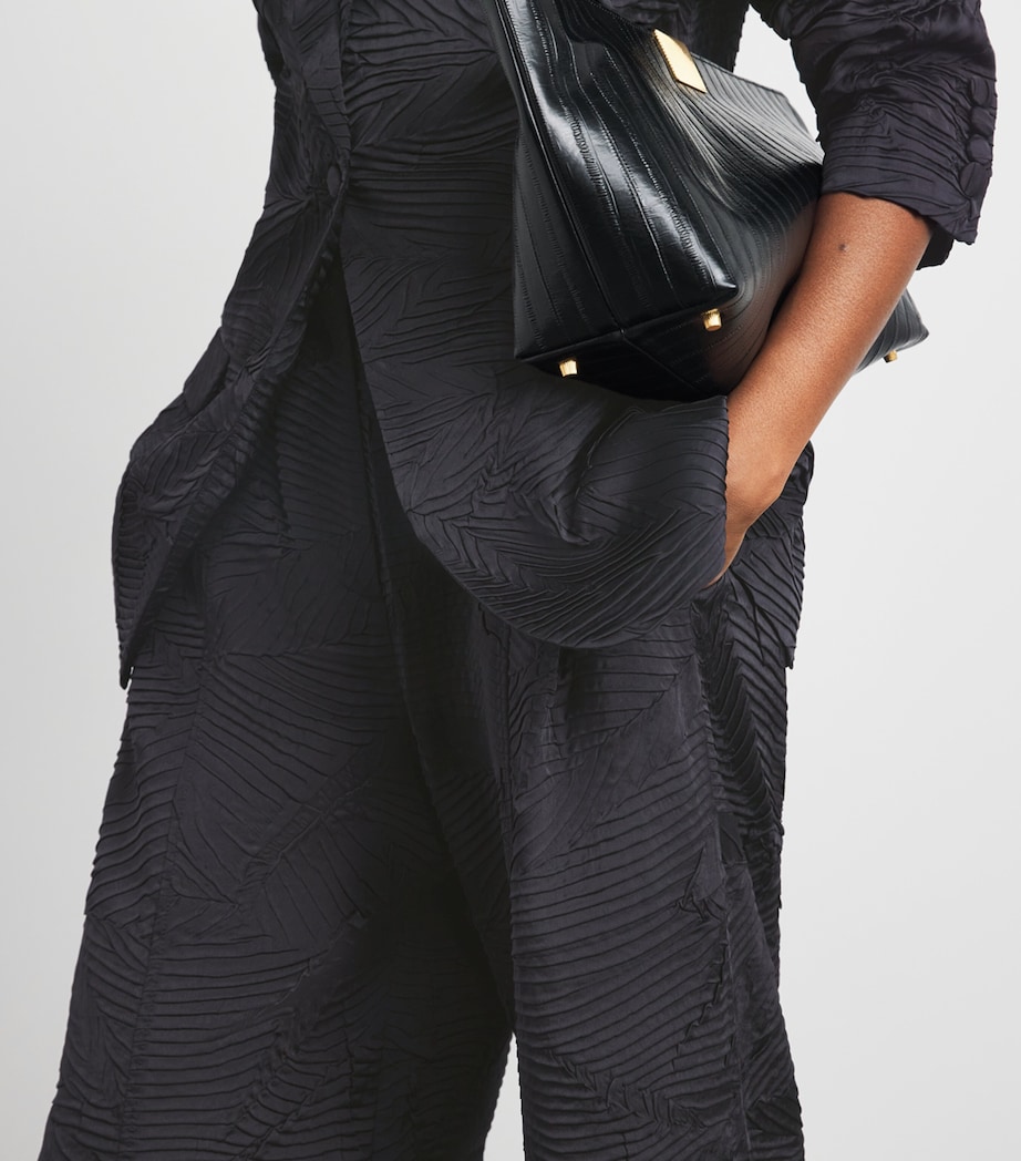 Ulla Johnson Womens Satin Crinkled Carine Trousers Noir Image 3