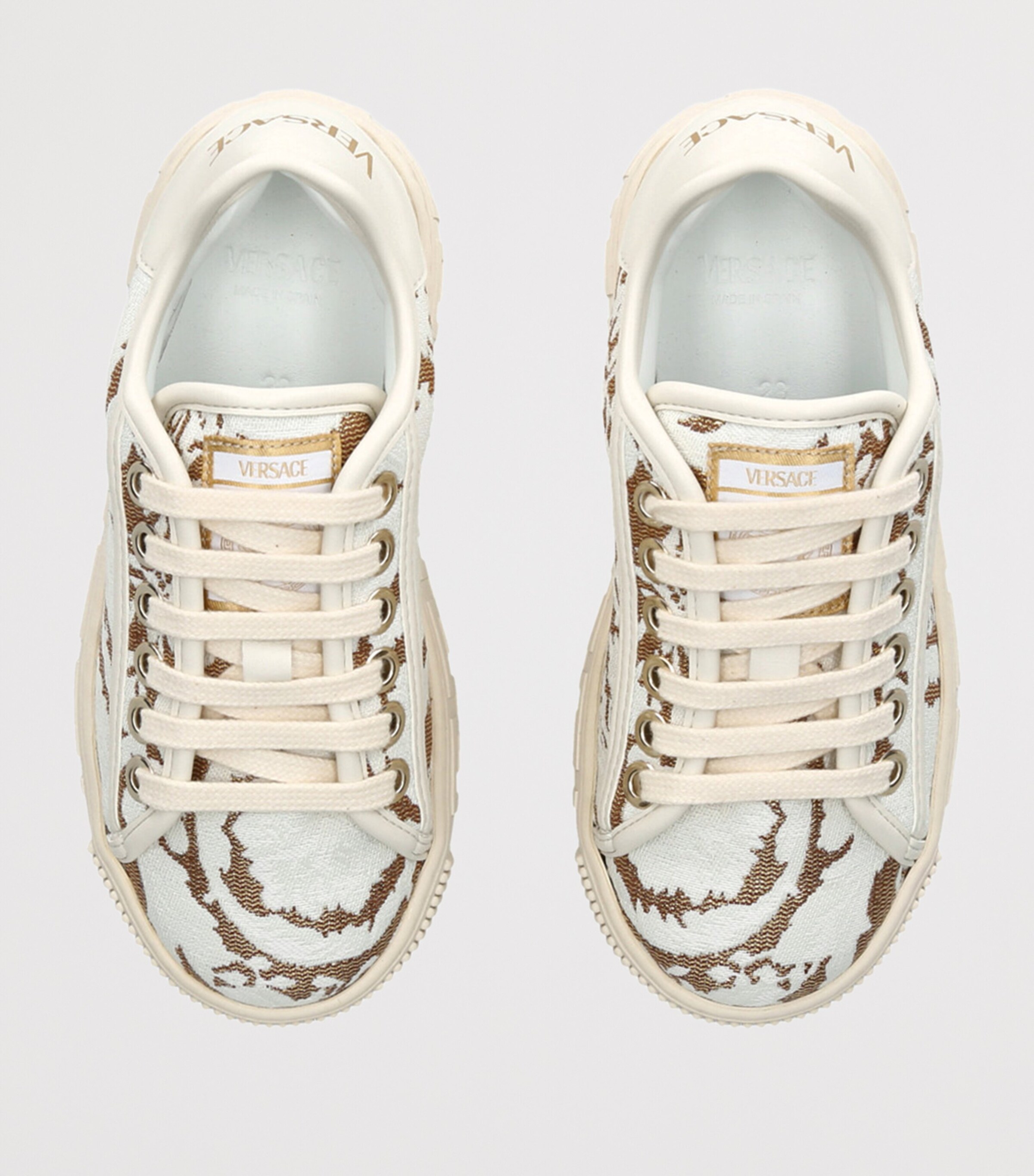 Versace Kids Jacquard Barocco Sneakers White/comb Image 4
