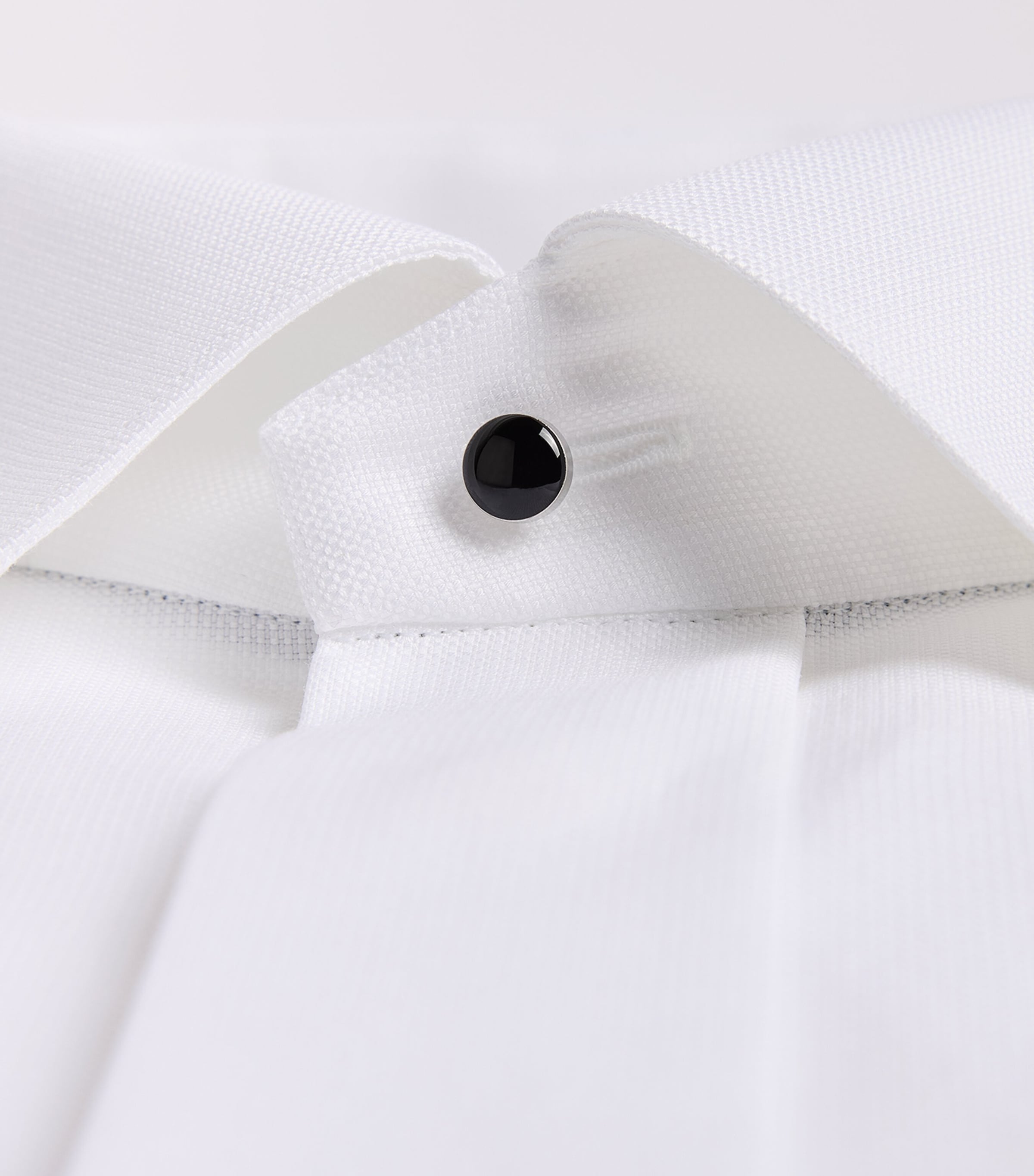 Eton Mens Cotton Hidden Placket Contemporary-Fit Shirt White Image 7